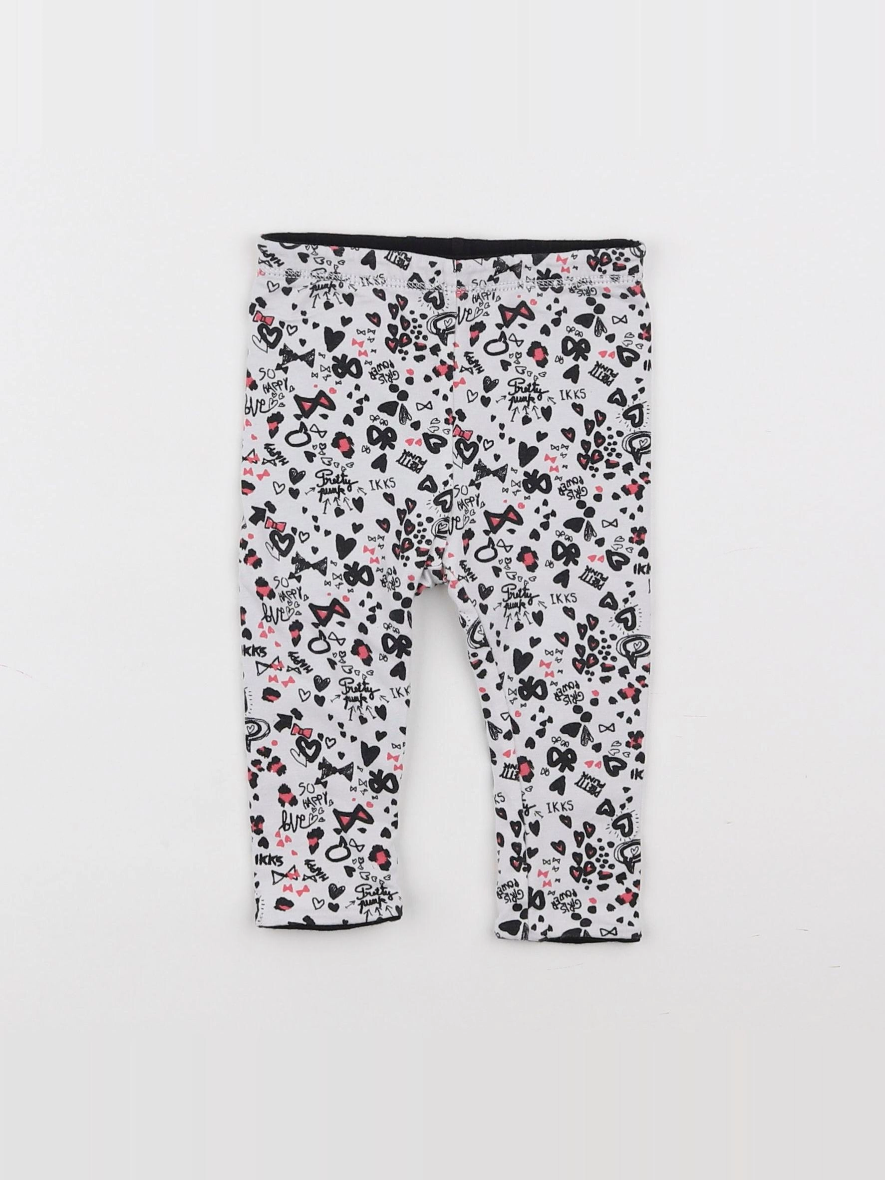IKKS - legging noir, blanc - 6 mois