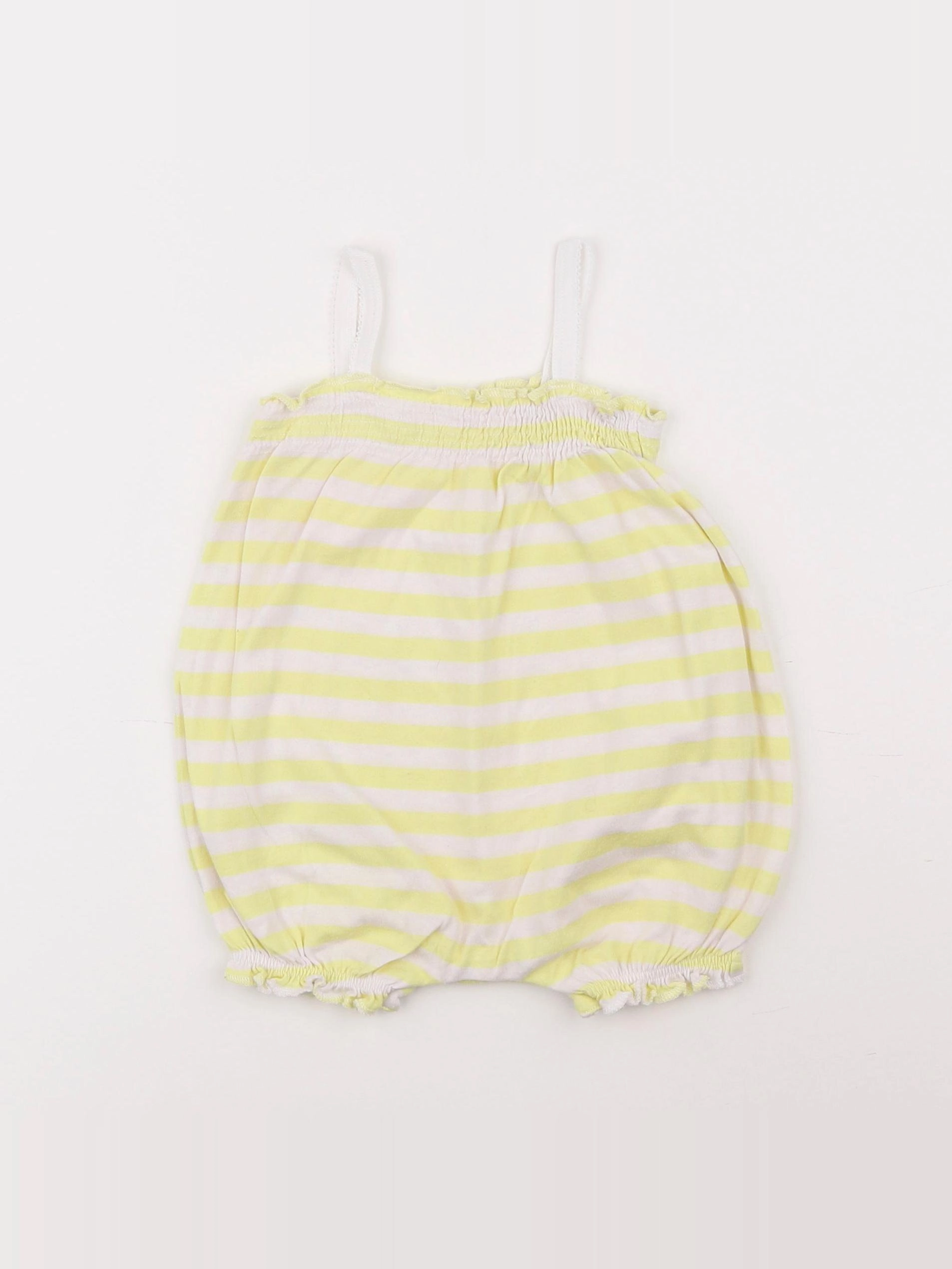Petit Bateau - combinaison jaune - 6 mois