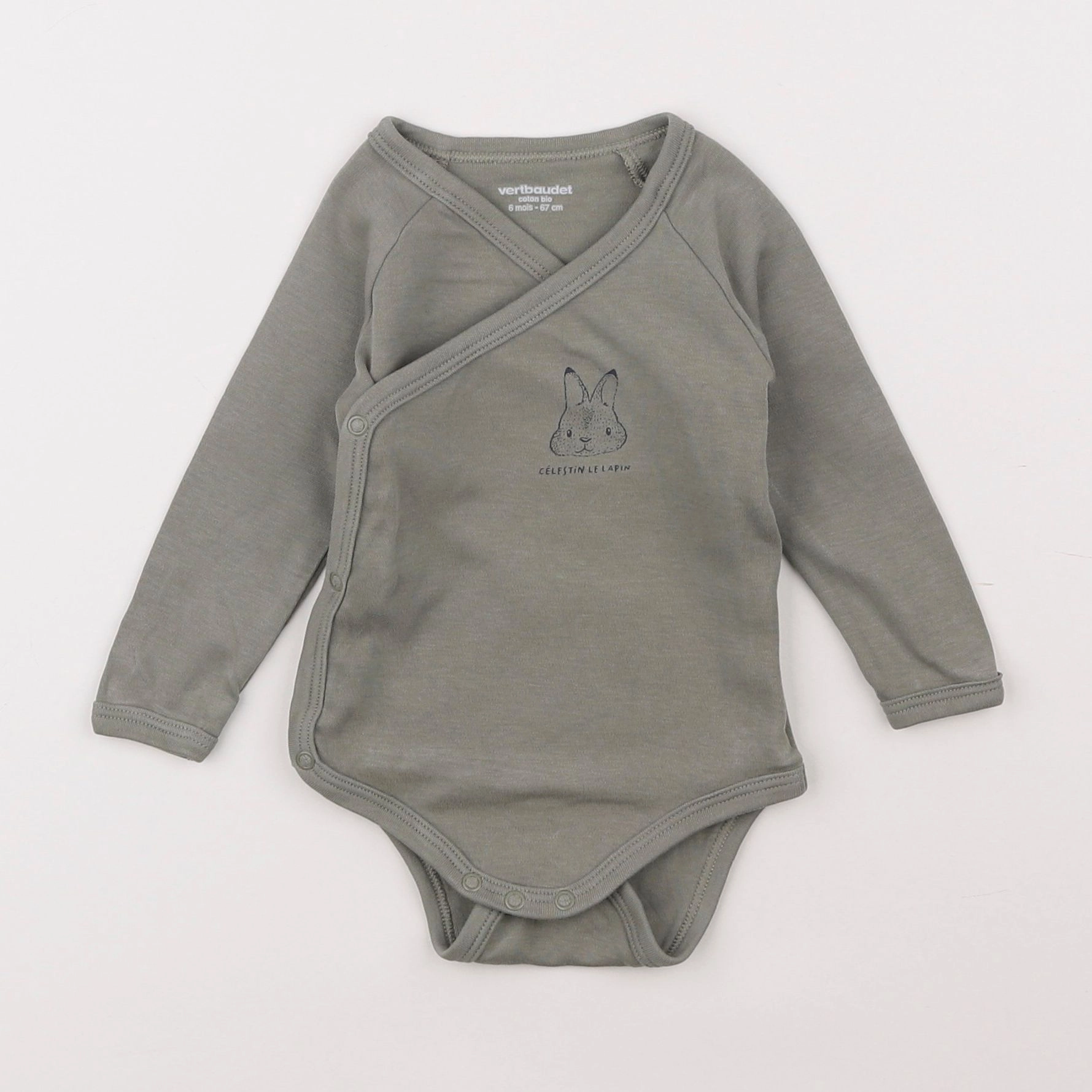 Vertbaudet - body marron - 6 mois