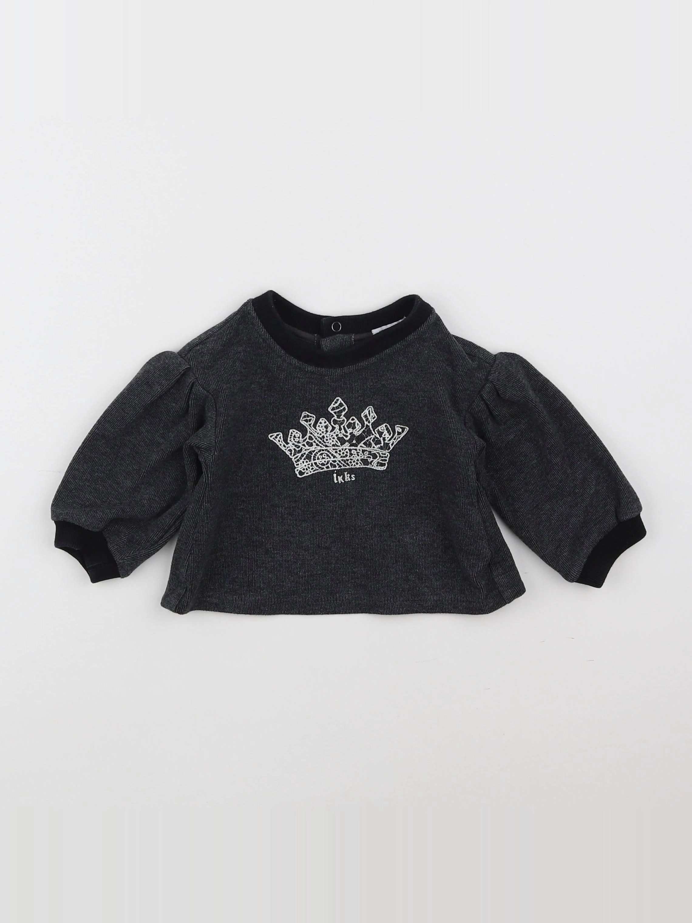 IKKS - sweat gris - 12 mois