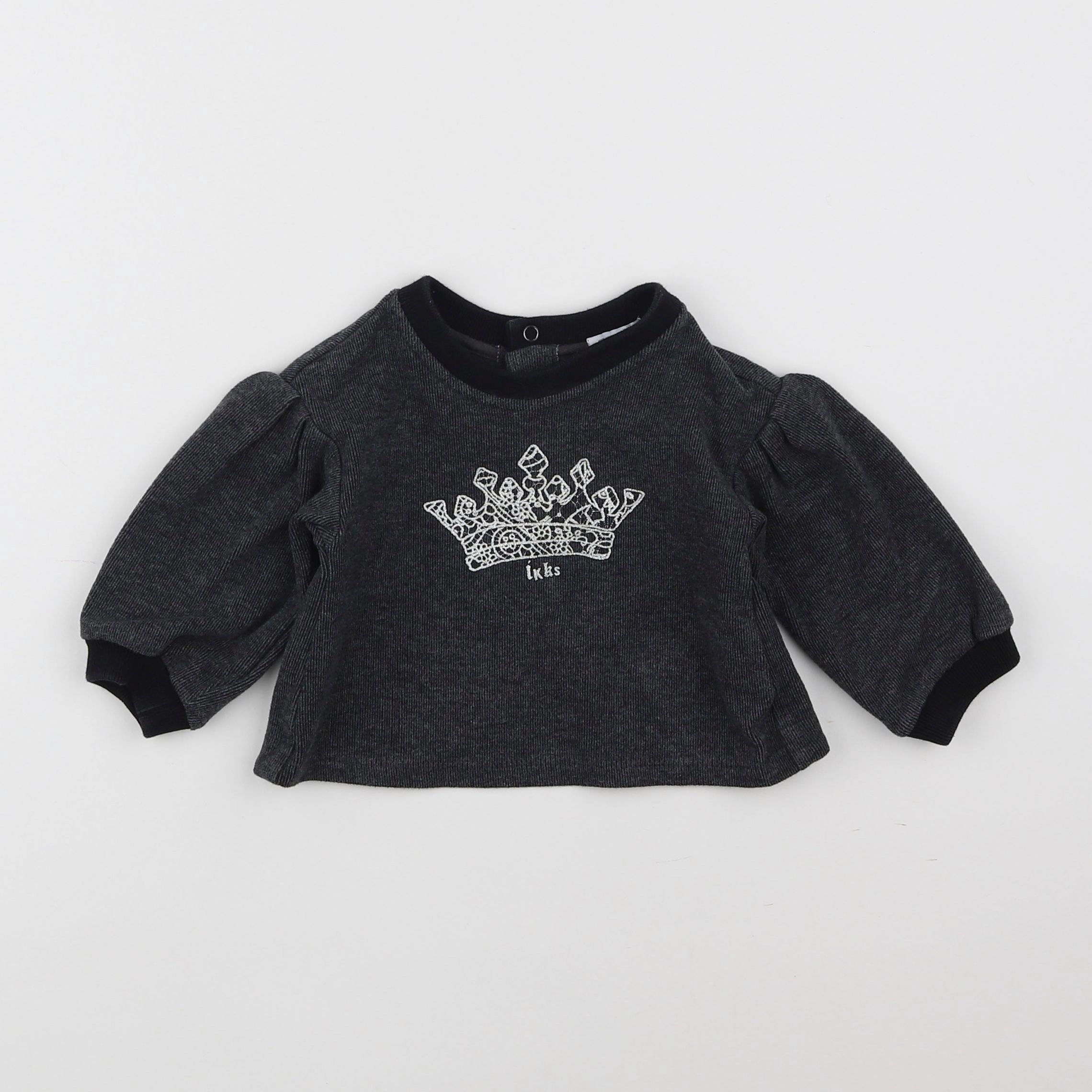 IKKS - sweat gris - 12 mois