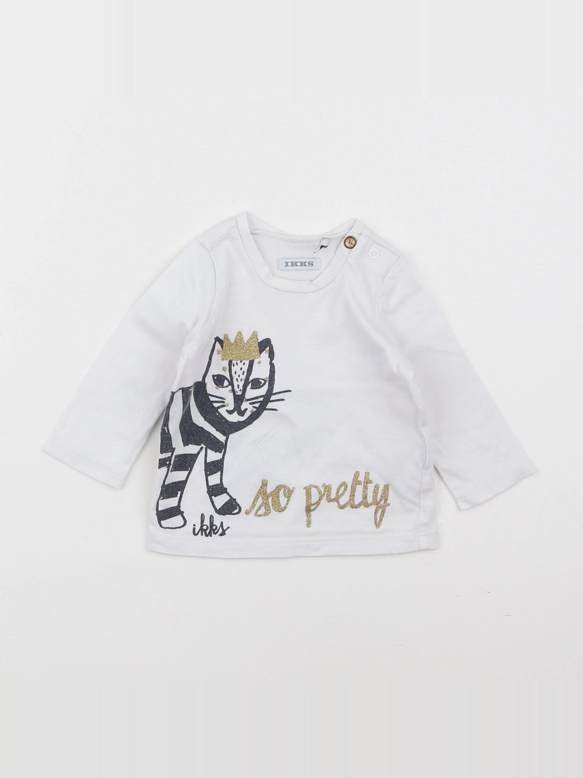 IKKS - tee-shirt blanc - 3 mois
