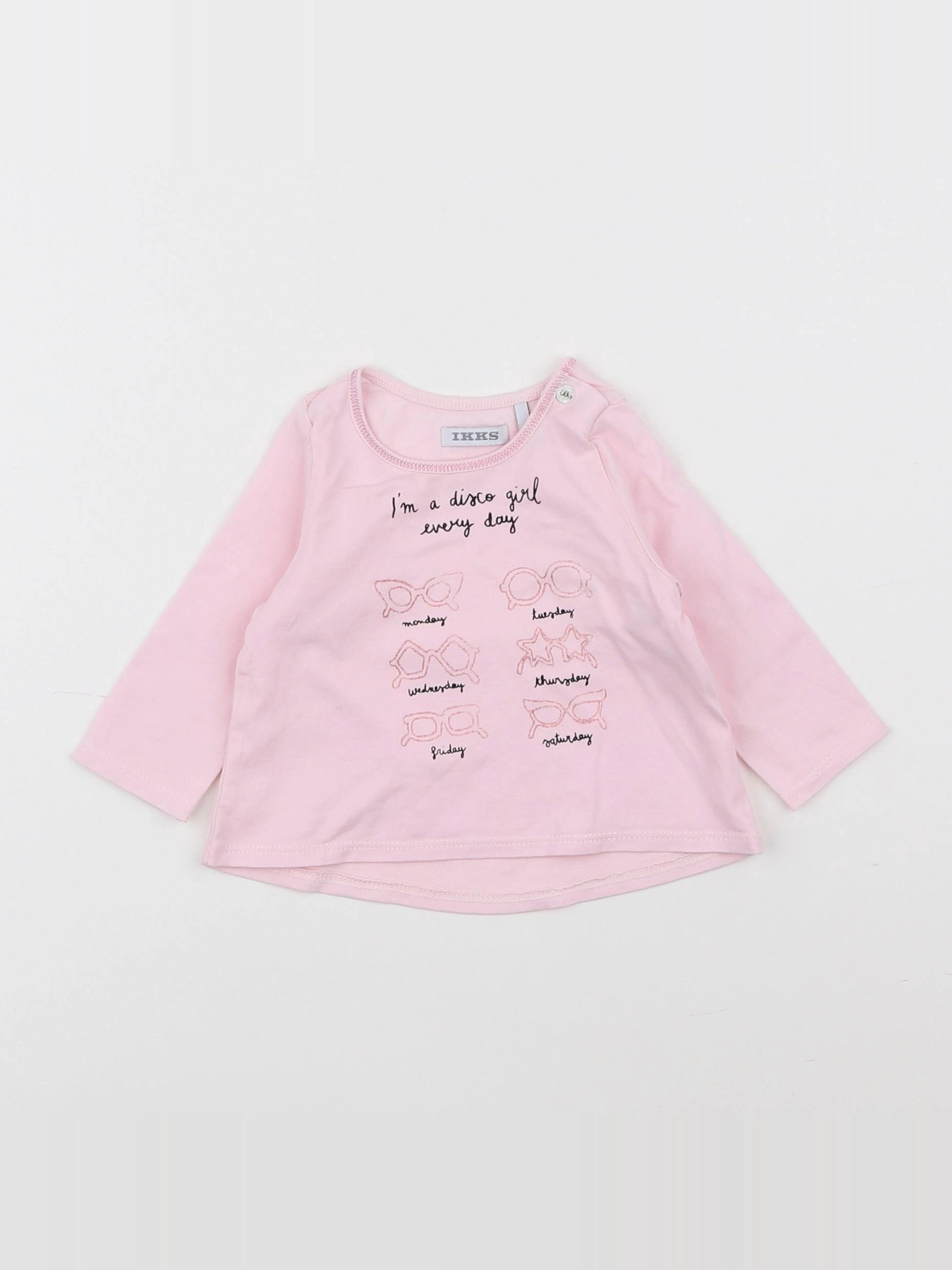 IKKS - tee-shirt rose - 3 mois