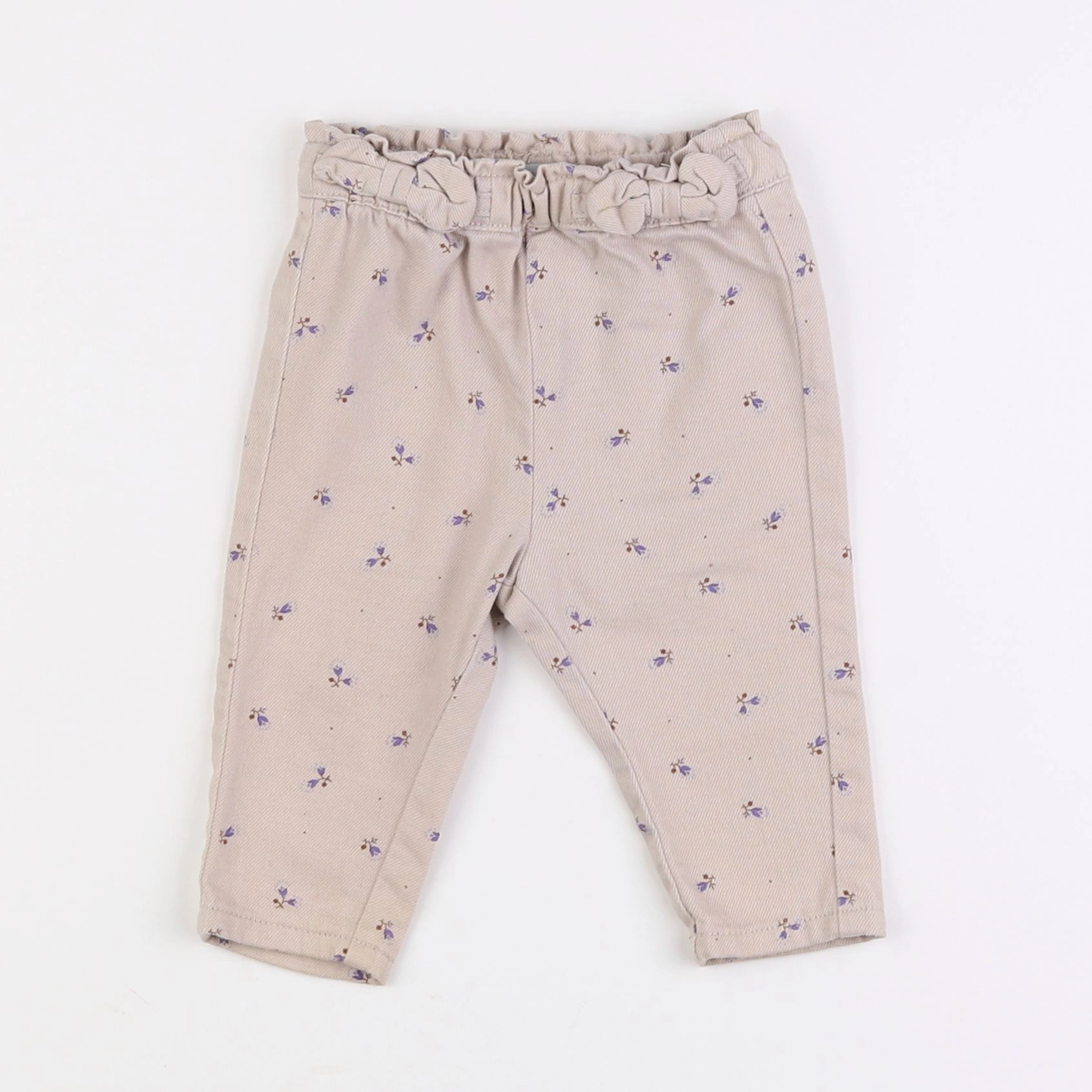Vertbaudet - pantalon beige - 6 mois