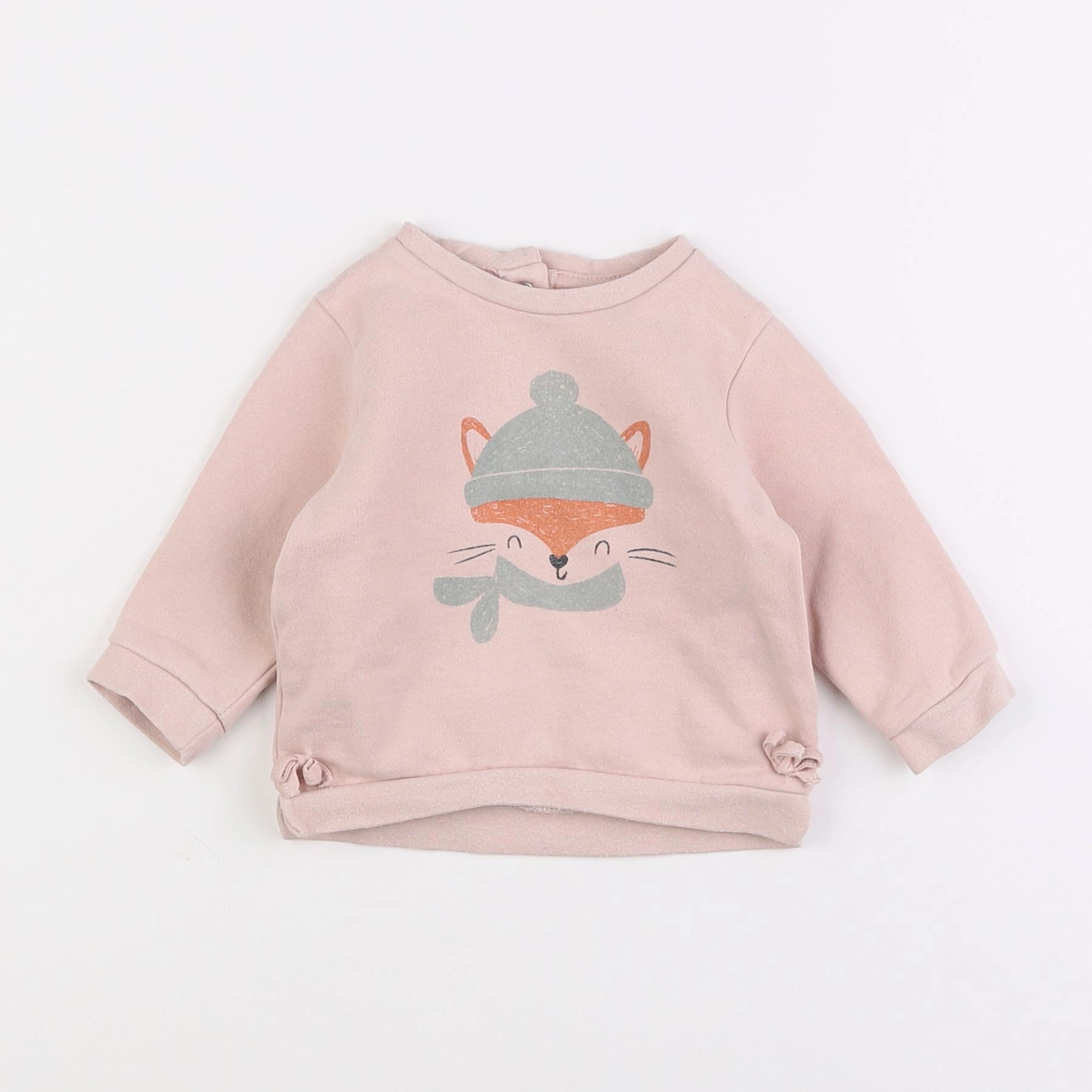 Vertbaudet - sweat rose - 6 mois