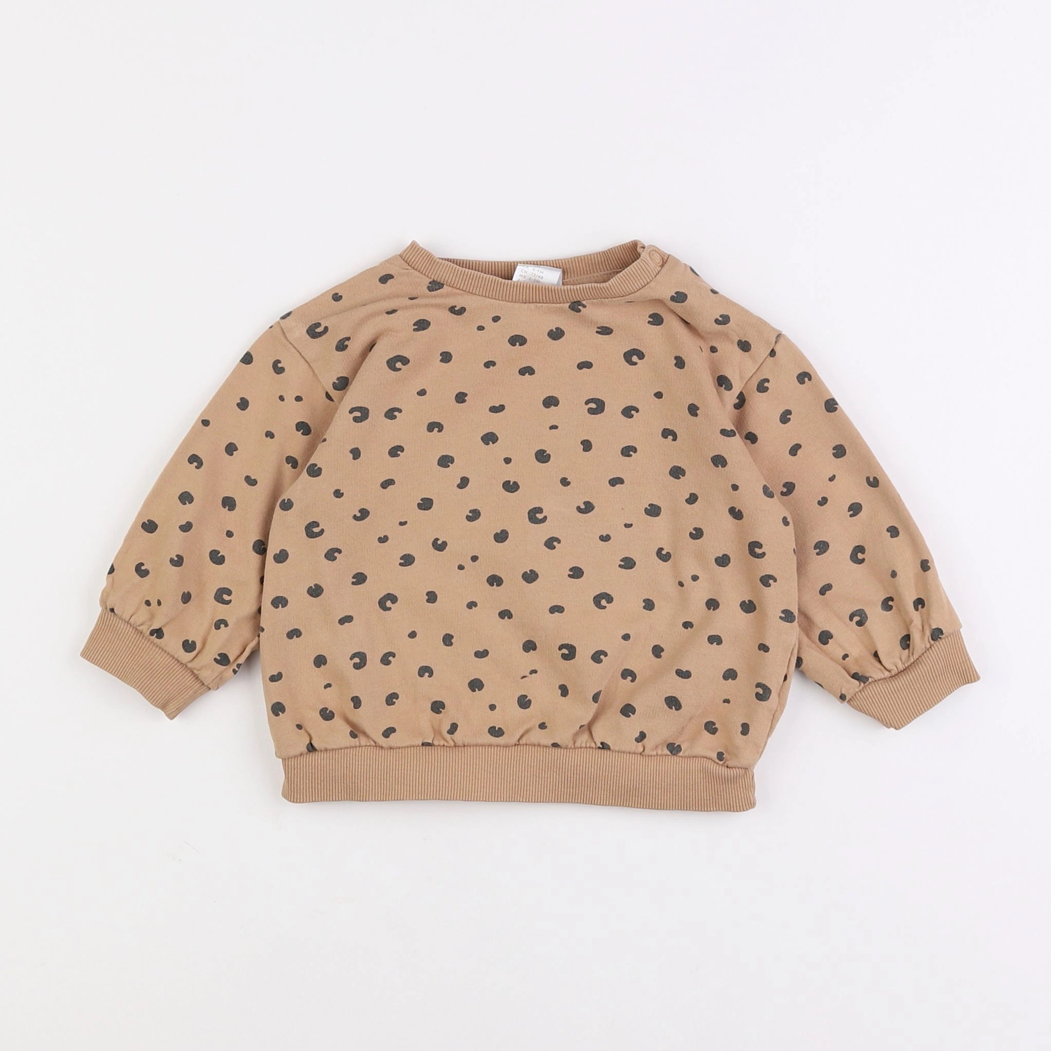 H&M - sweat marron - 6/9 mois