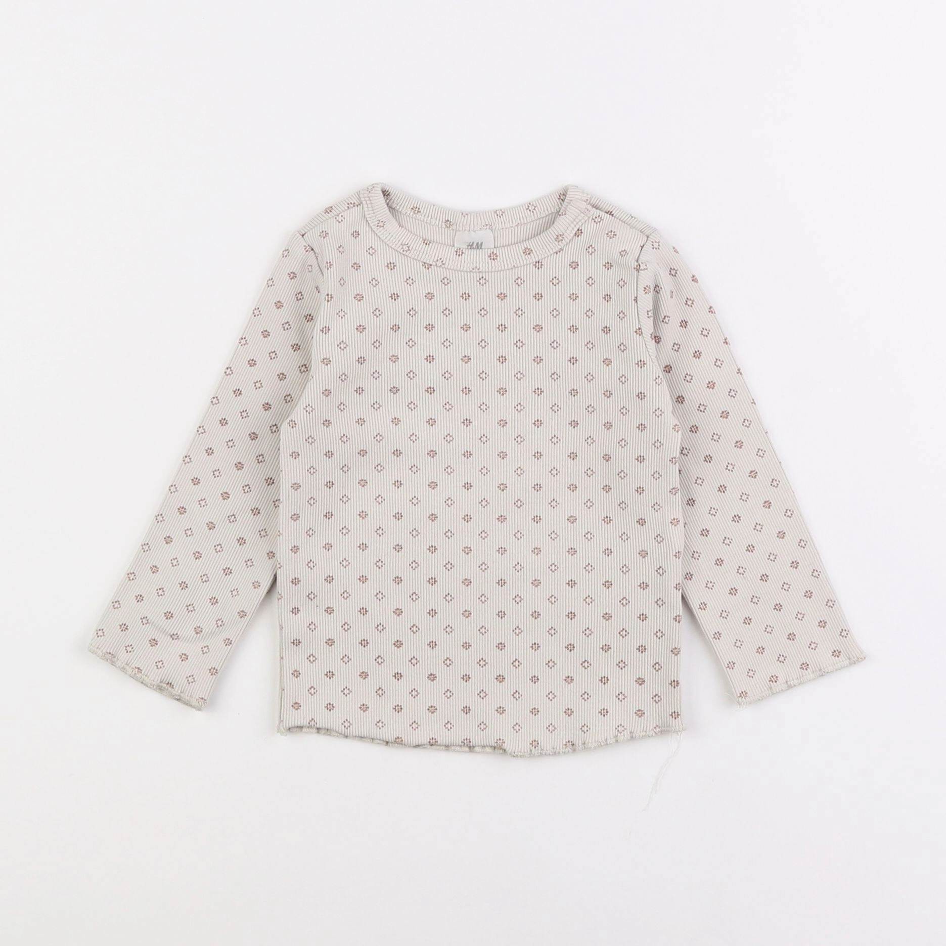 H&M - tee-shirt beige - 6/9 mois