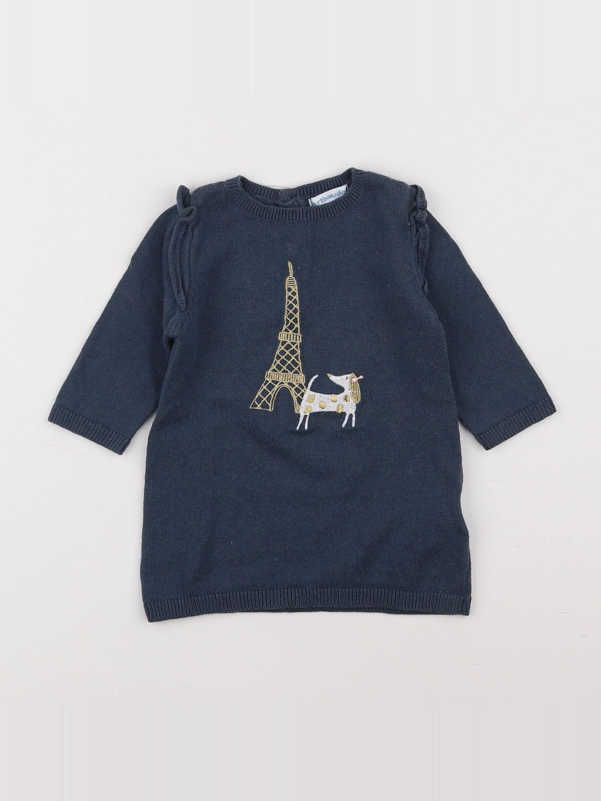 Vertbaudet - robe gris - 6 mois