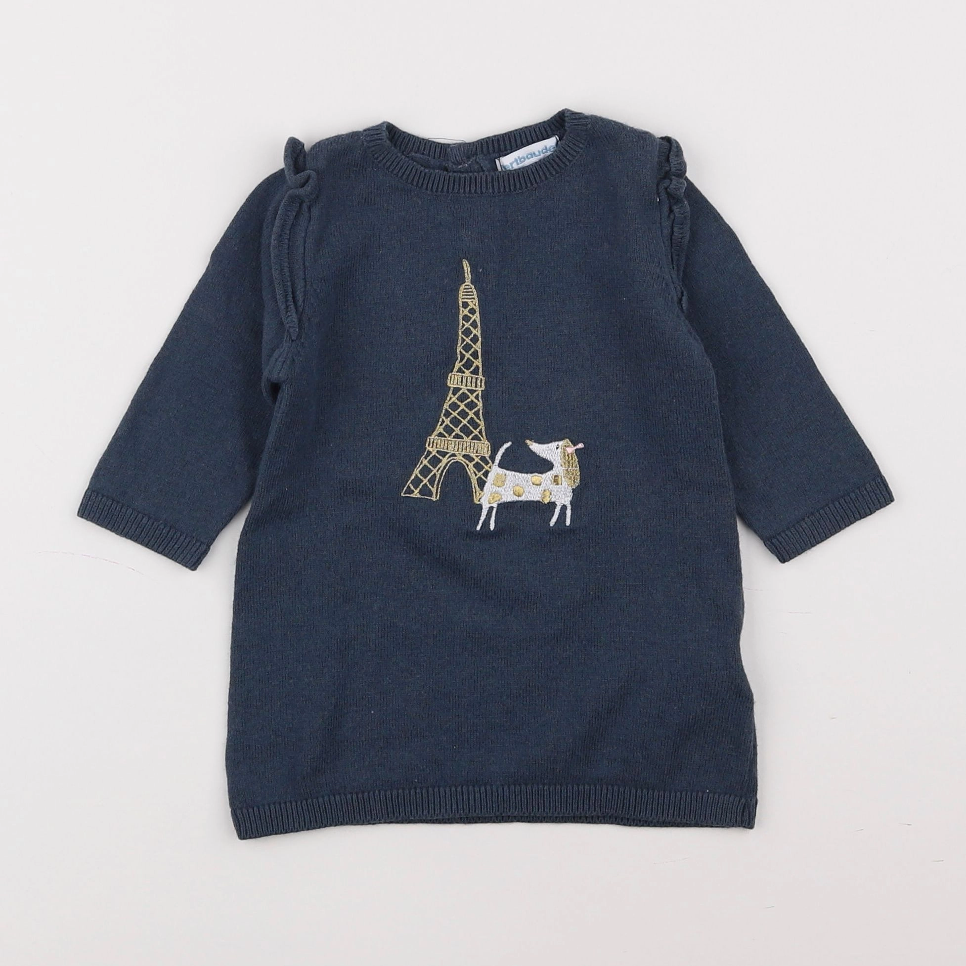 Vertbaudet - robe gris - 6 mois