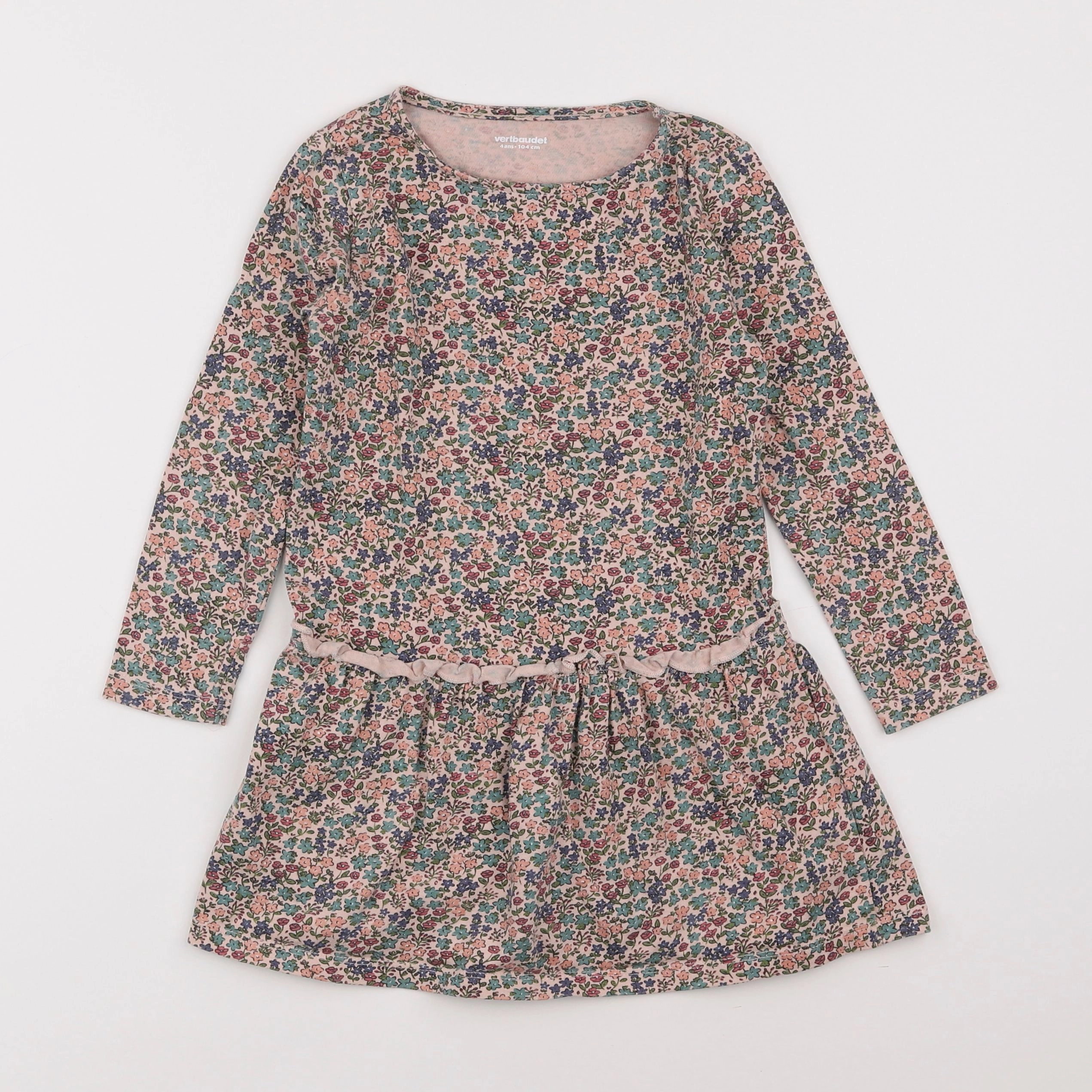 Vertbaudet - robe multicolore - 4 ans