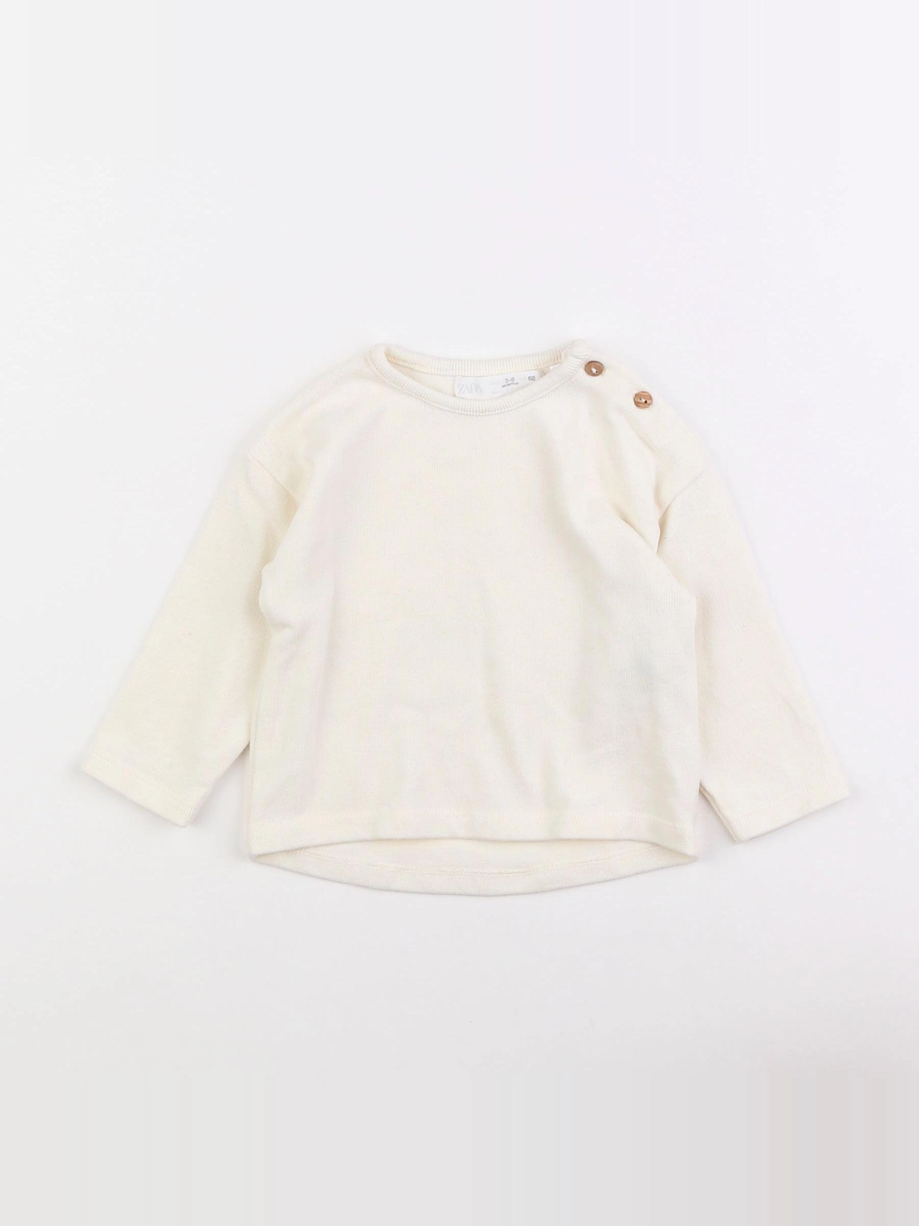Zara - tee-shirt beige - 3/6 mois