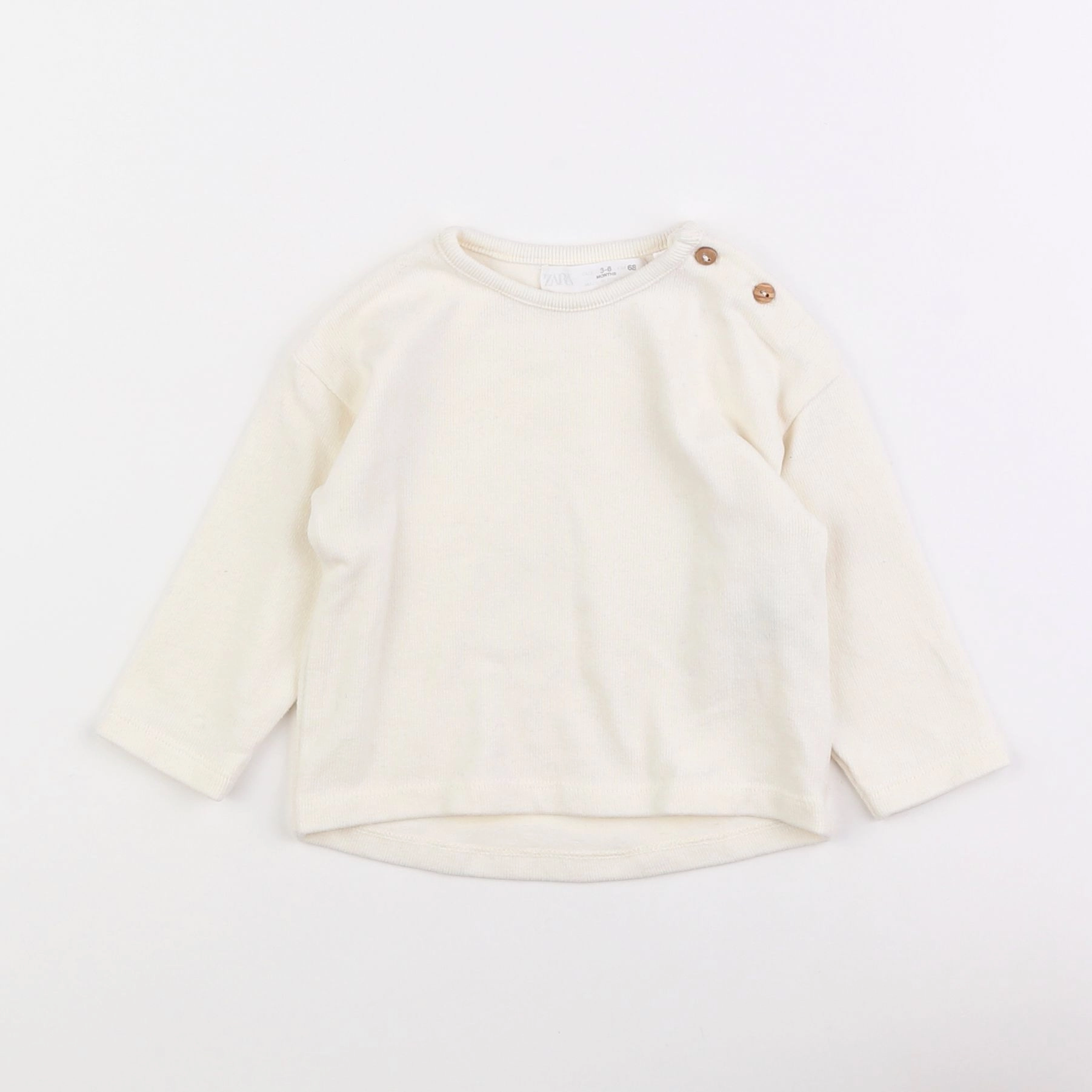 Zara - tee-shirt beige - 3/6 mois