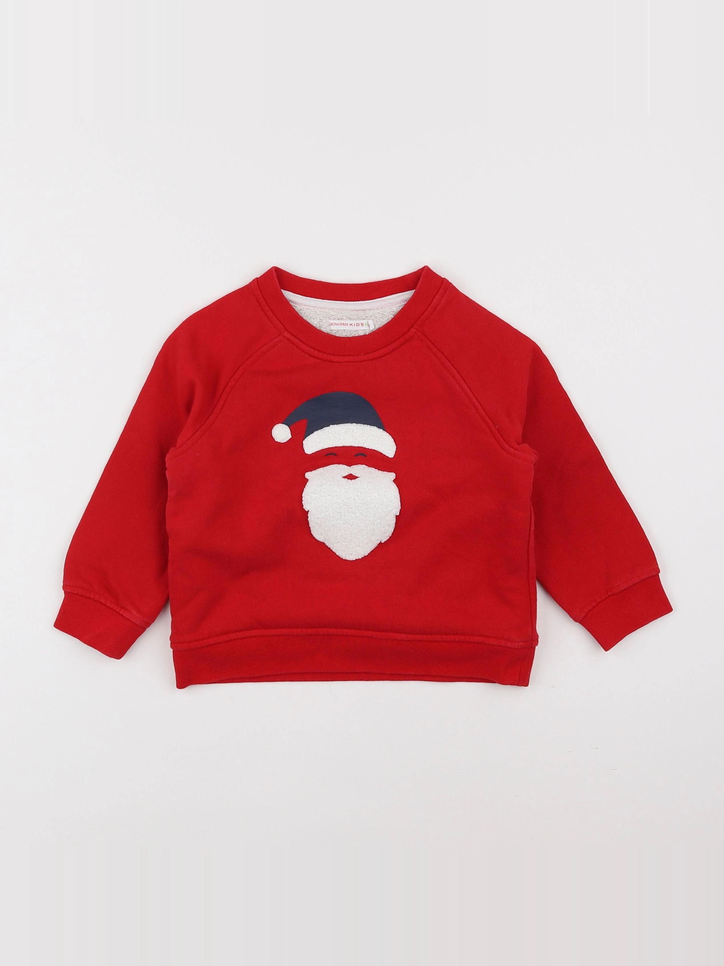 Monoprix - sweat rouge - 3 ans