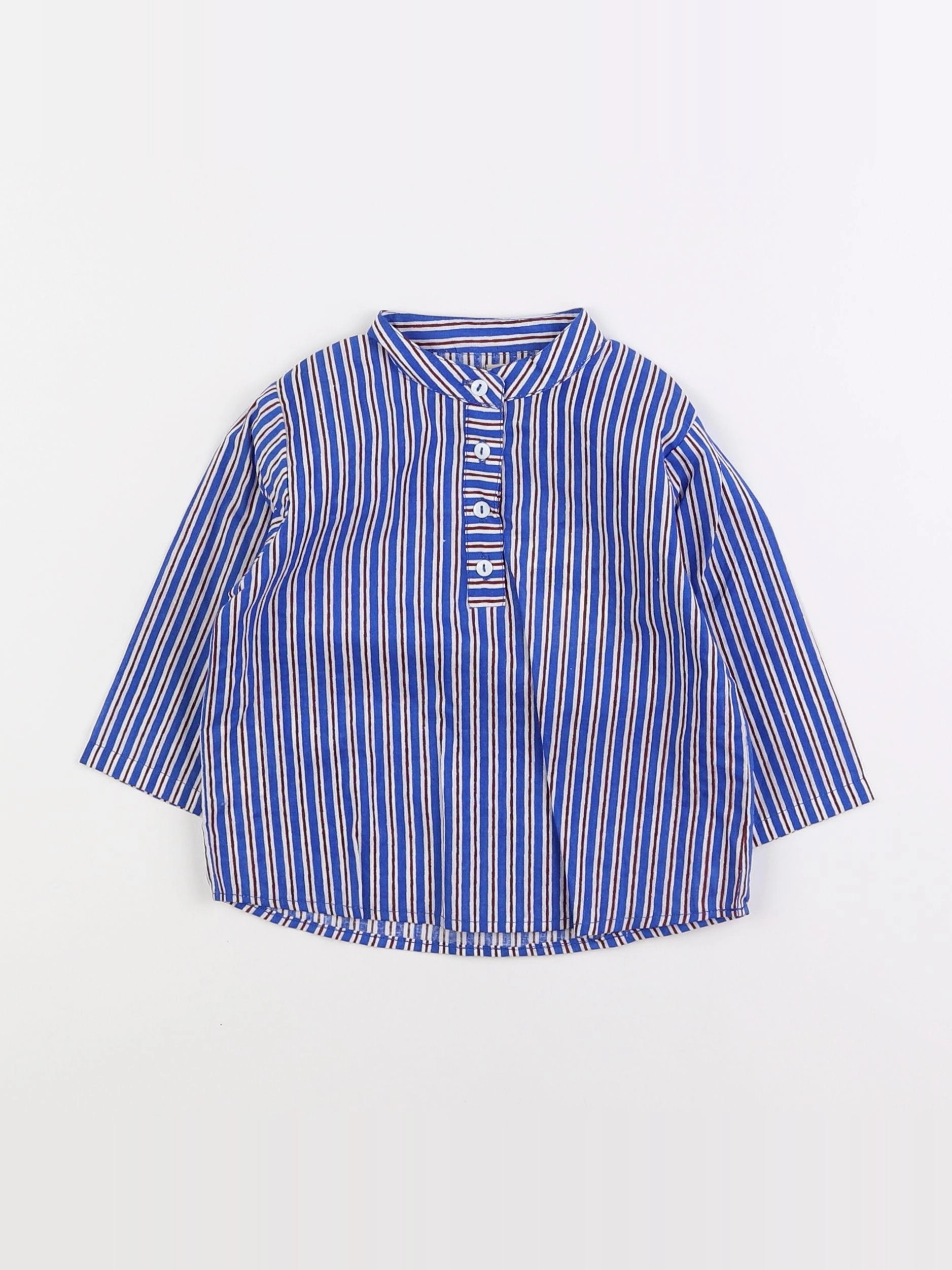 Lucas du Tertre - chemise bleu - 6/9 mois