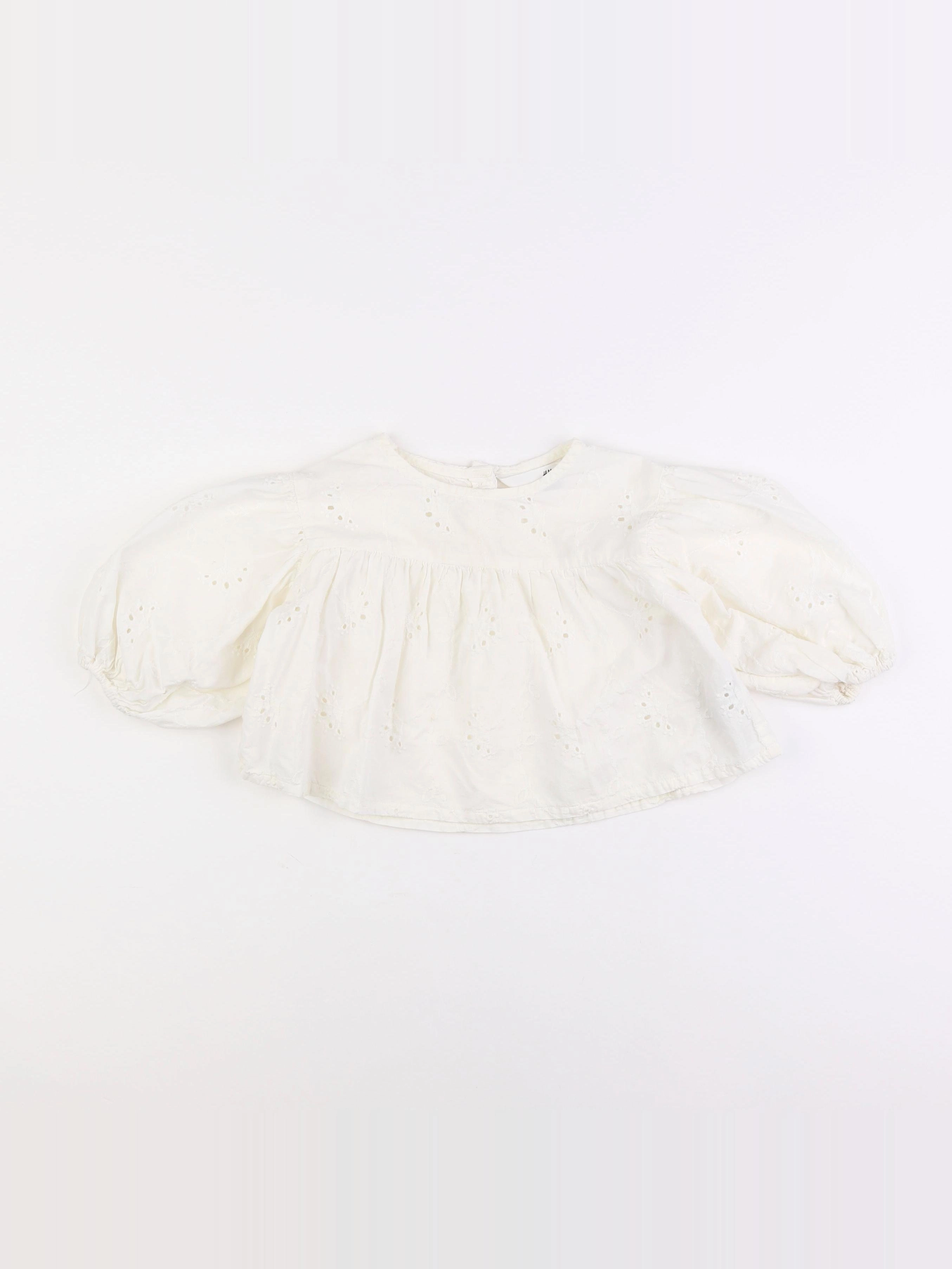 Vertbaudet - blouse blanc - 2/3 ans