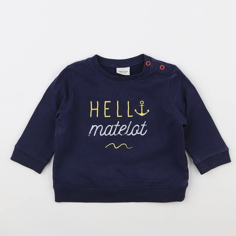 Tape à l'oeil - sweat bleu - 12 mois