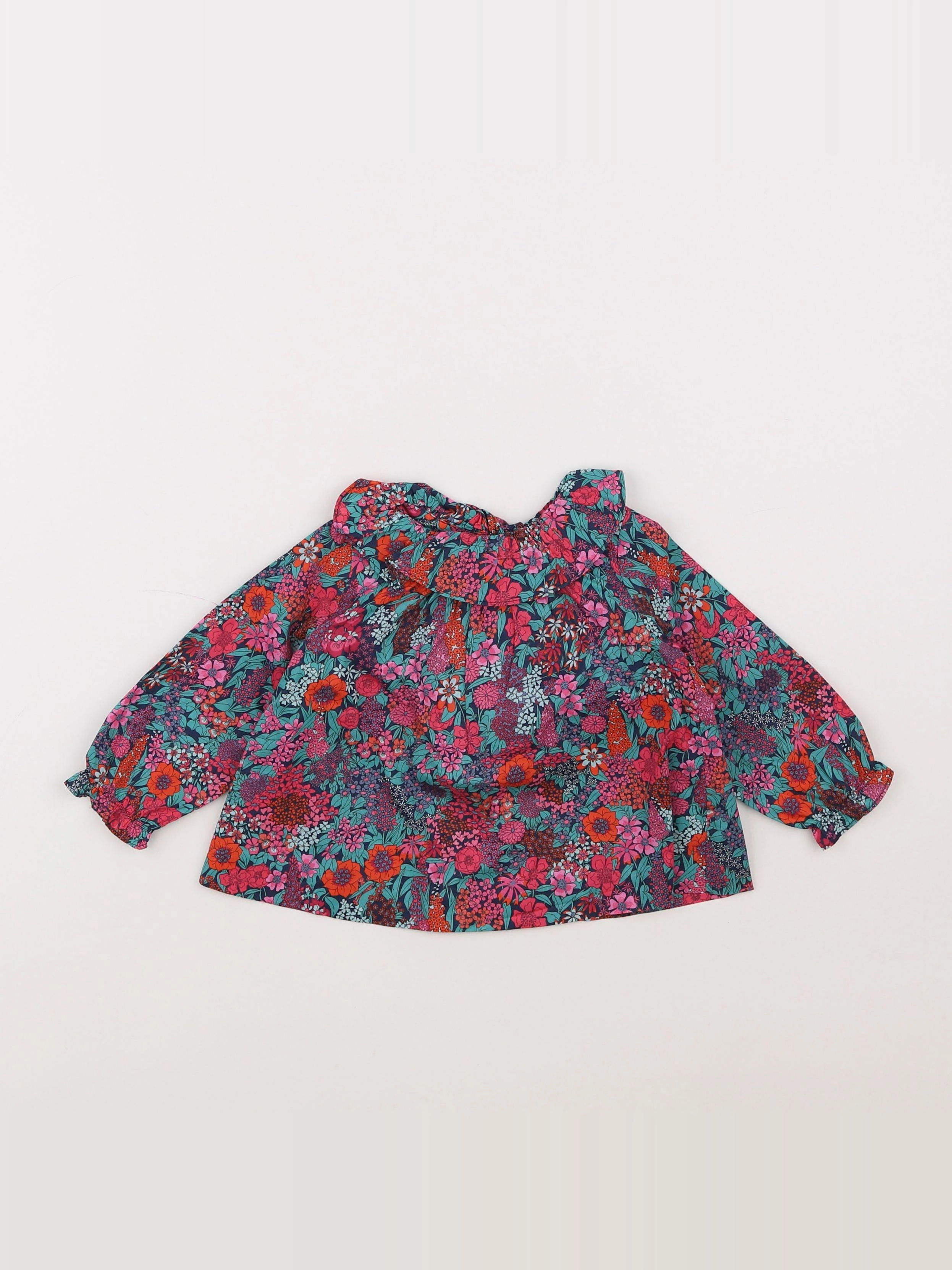 Jacadi - blouse liberty multicolore - 12 mois