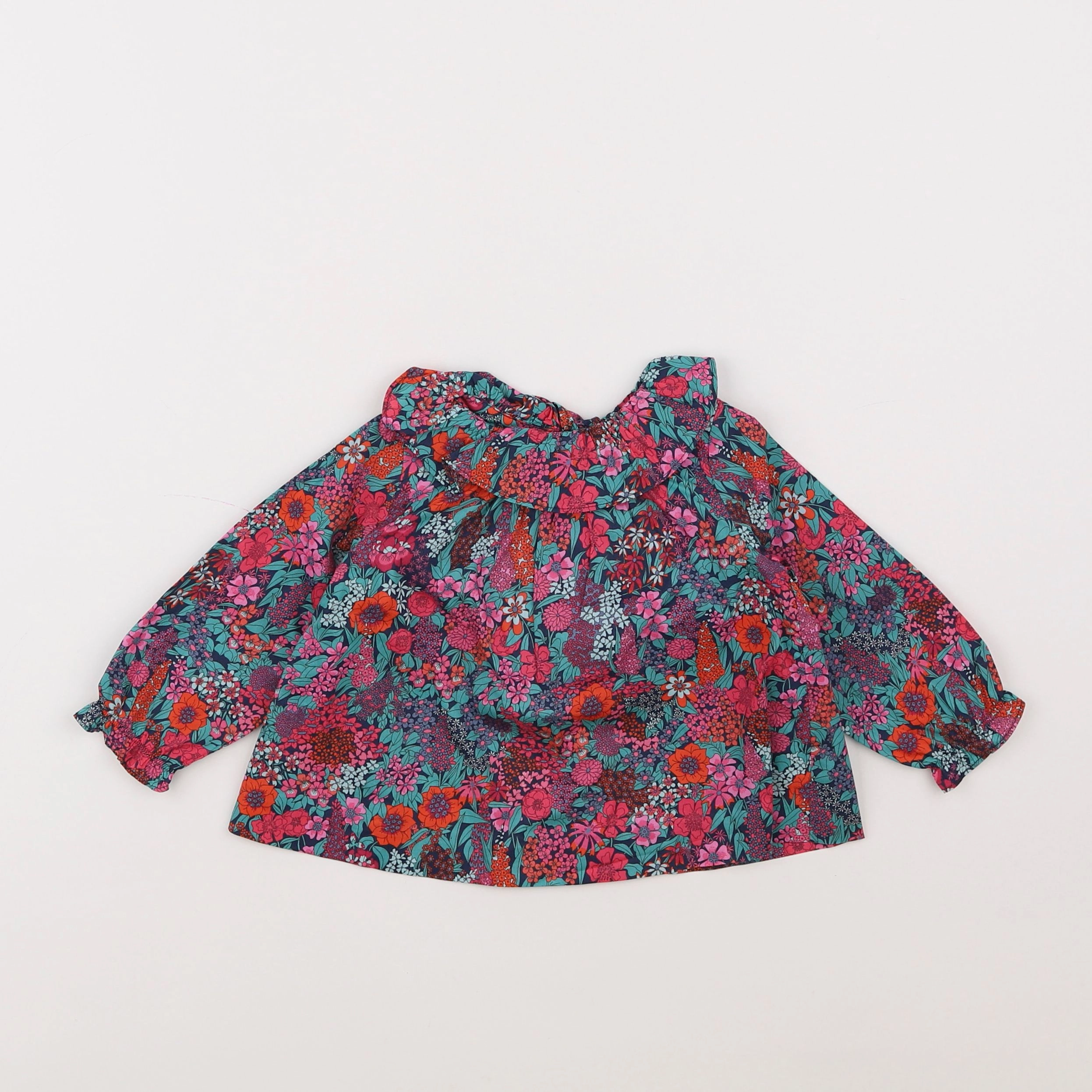 Jacadi - blouse liberty multicolore - 12 mois