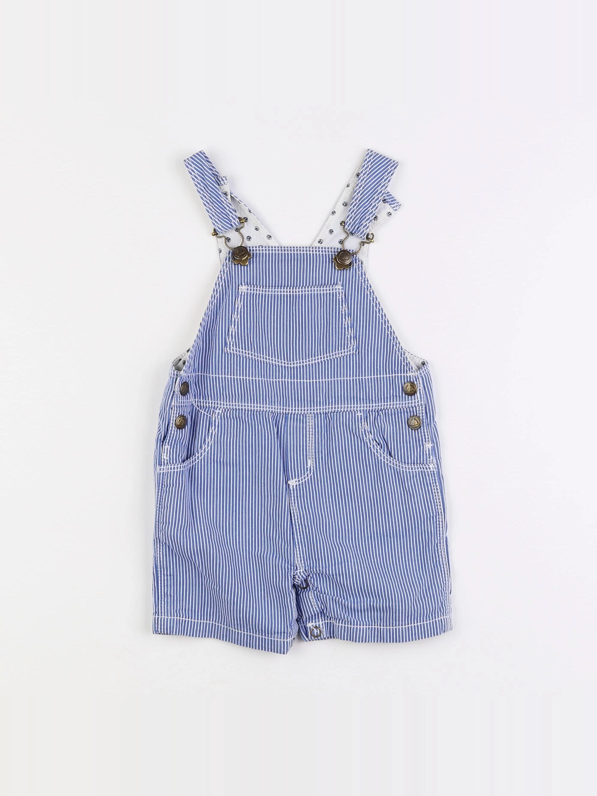 Petit Bateau - salopette bleu - 6 mois