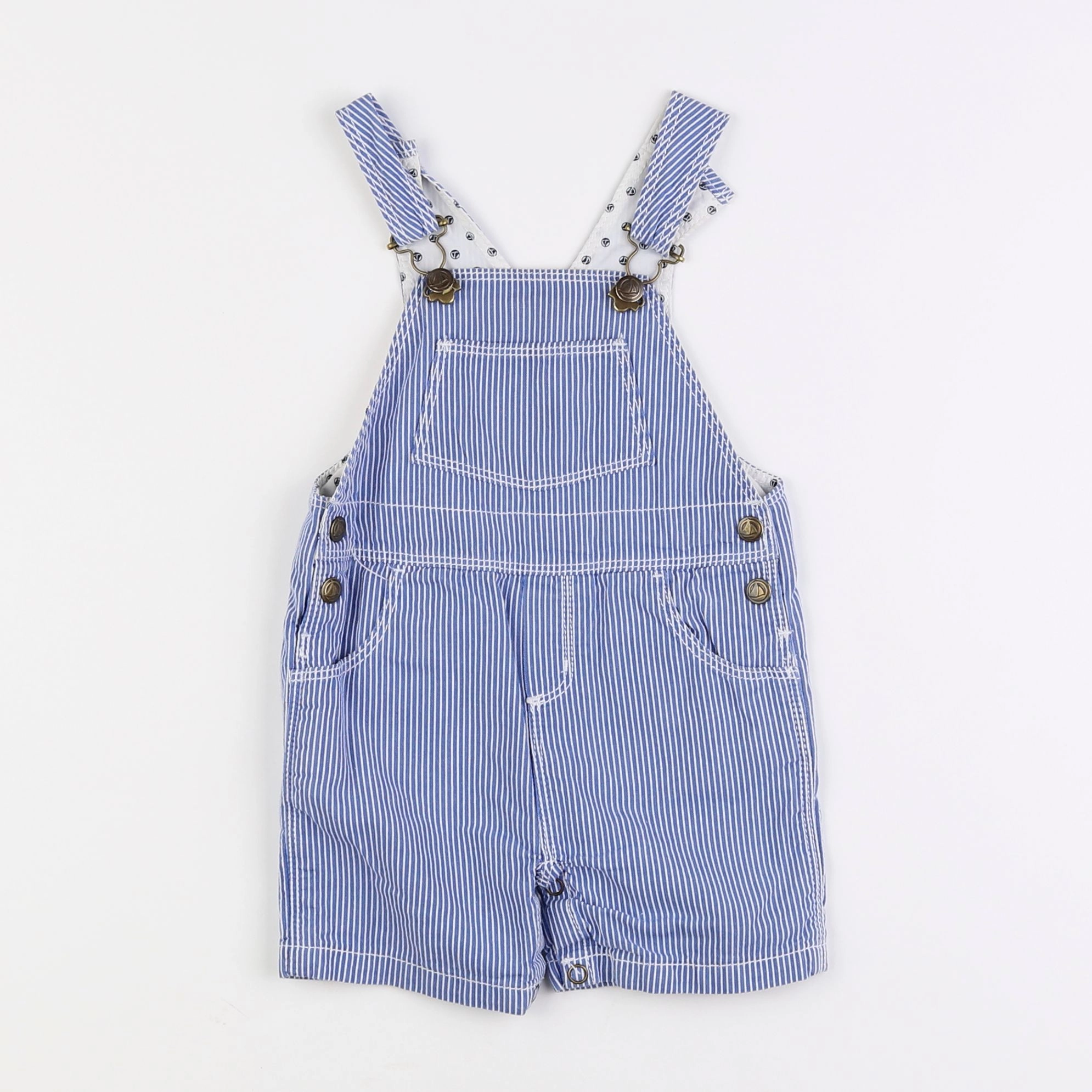 Petit Bateau - salopette bleu - 6 mois