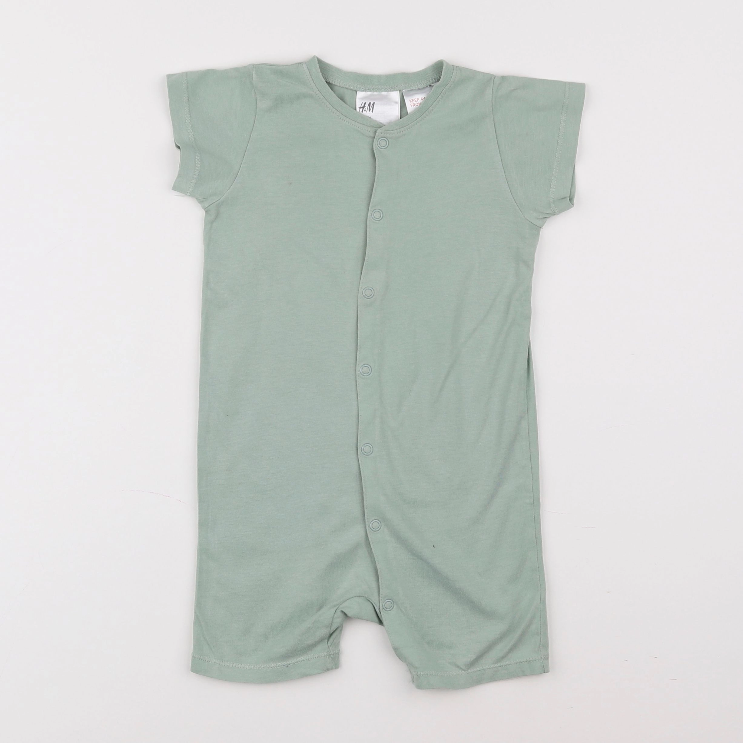 H&M - pyjama coton vert - 12/18 mois