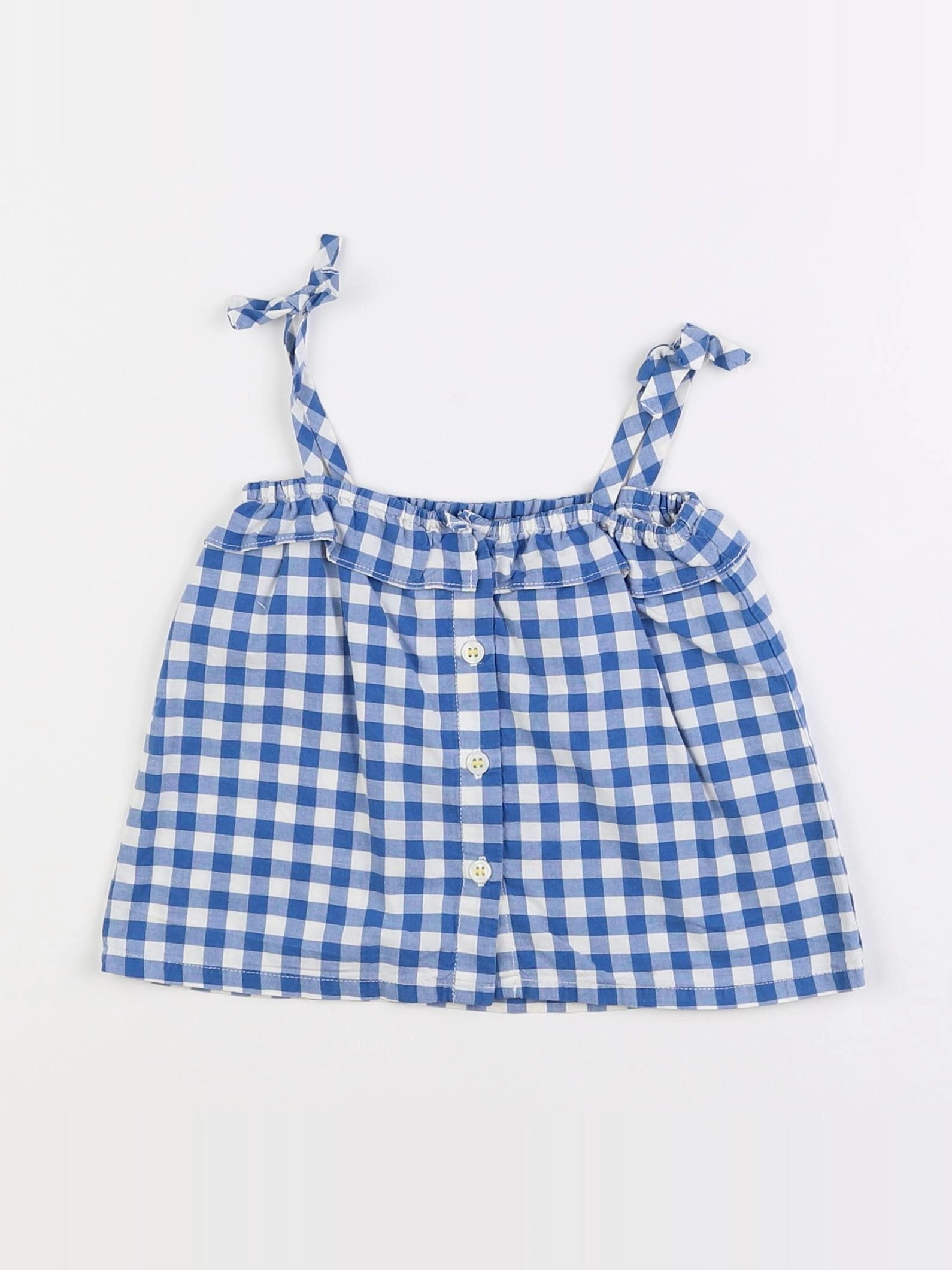Petit Bateau - blouse bleu - 12 mois