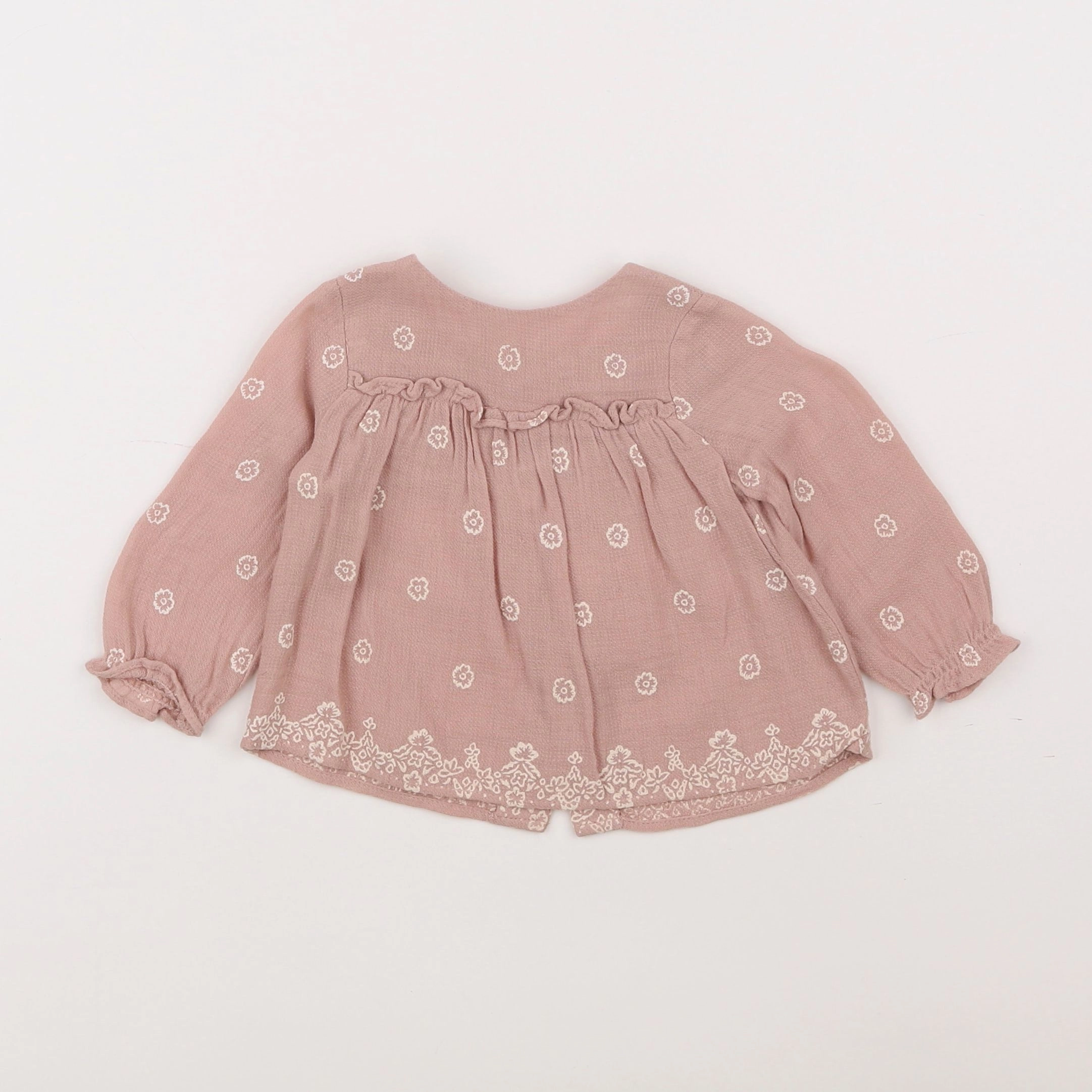 Zara - blouse rose - 3/6 mois