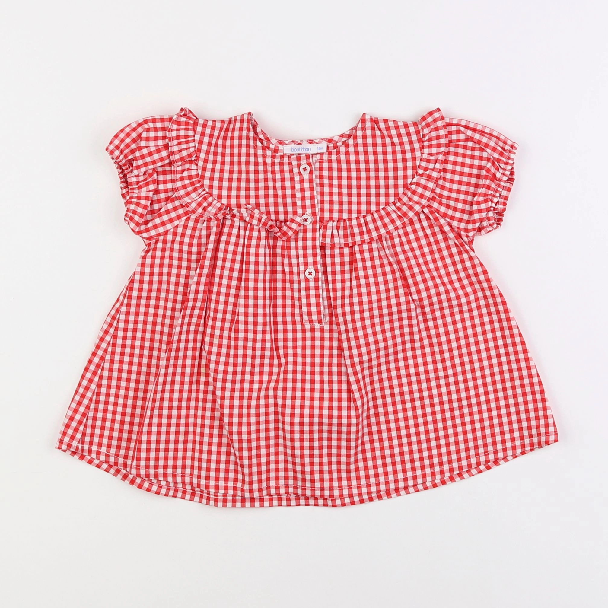 Boutchou - blouse rouge - 18 mois