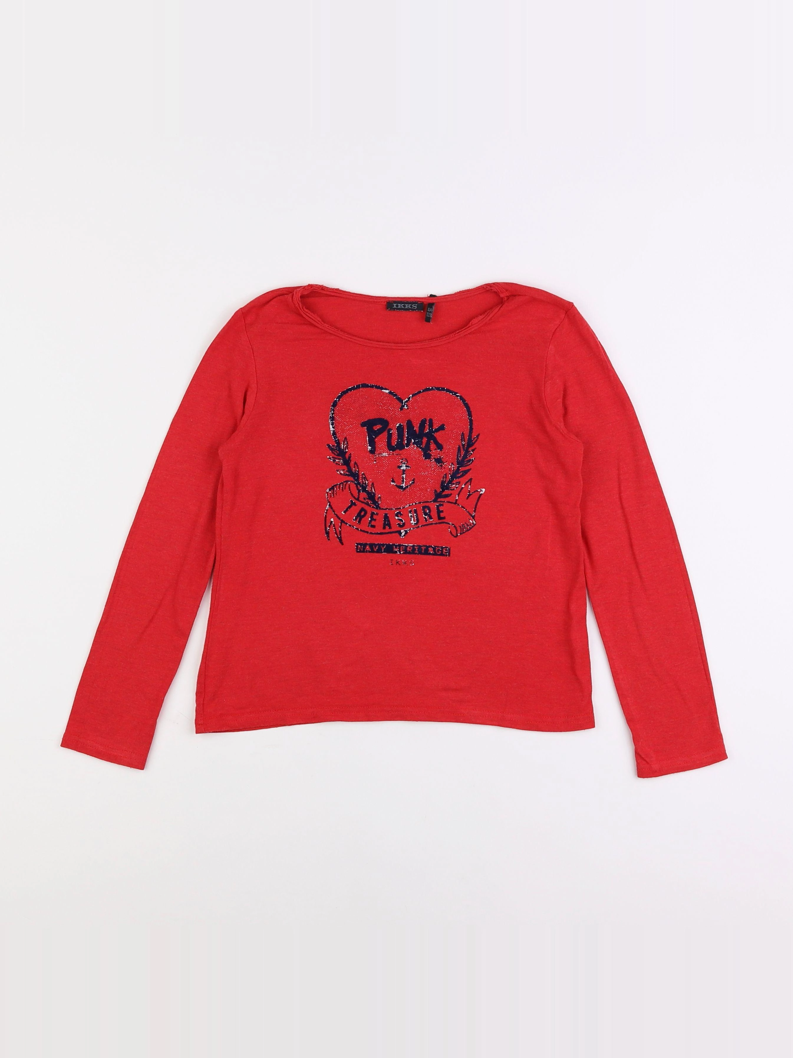 IKKS - tee-shirt rouge - 8 ans