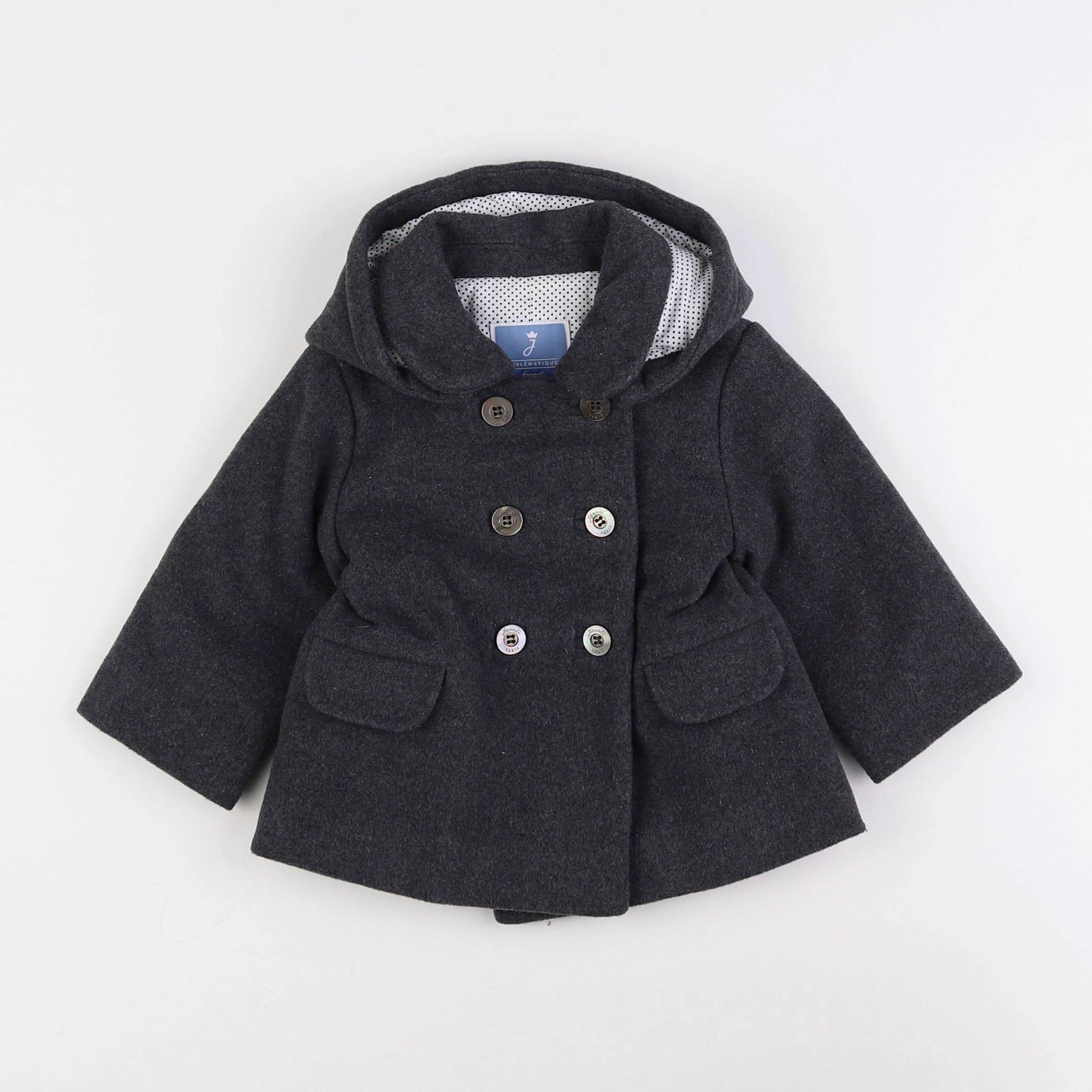 Jacadi - manteau gris - 12 mois