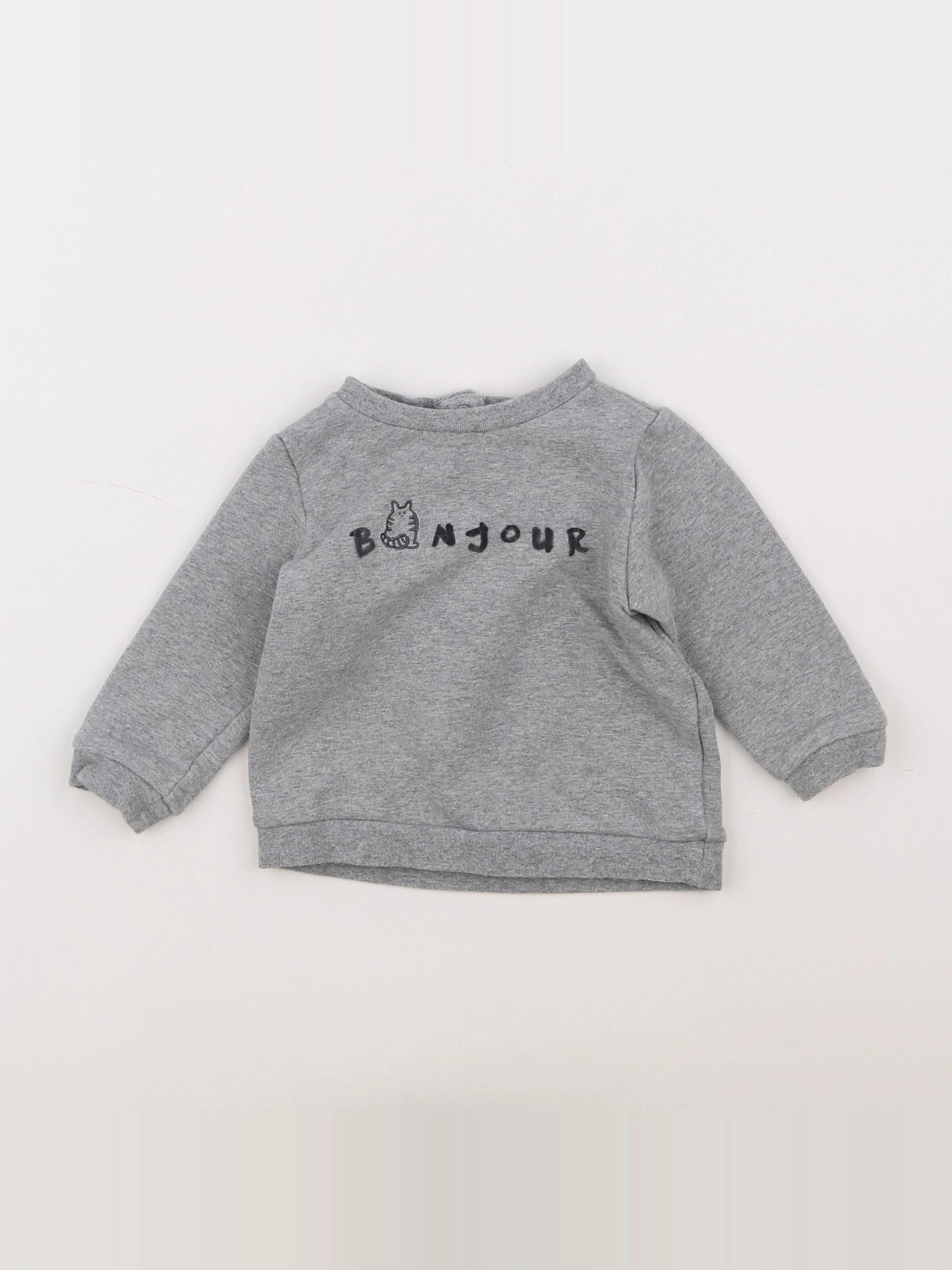 Jacadi - sweat gris - 12 mois