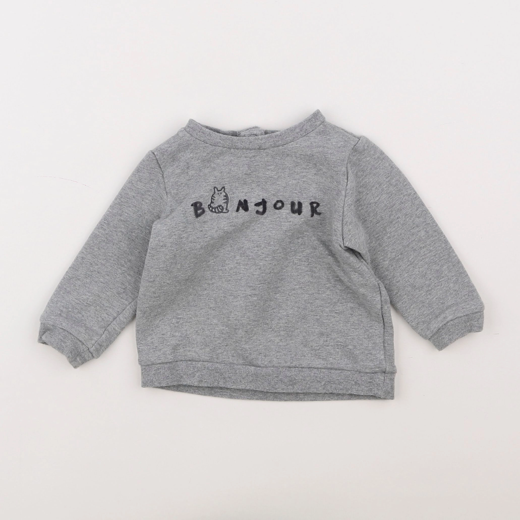 Jacadi - sweat gris - 12 mois