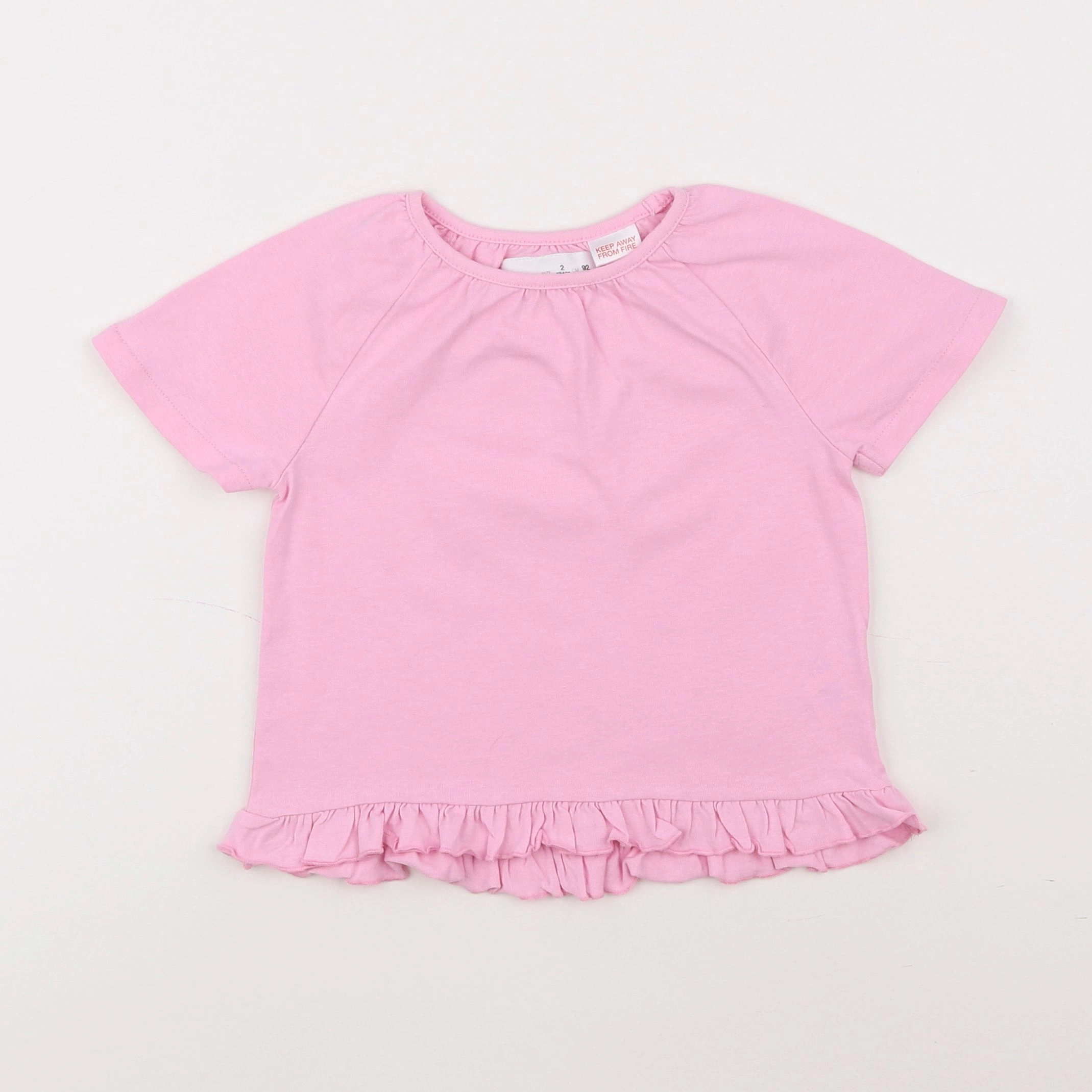 Zara - tee-shirt rose - 2 ans