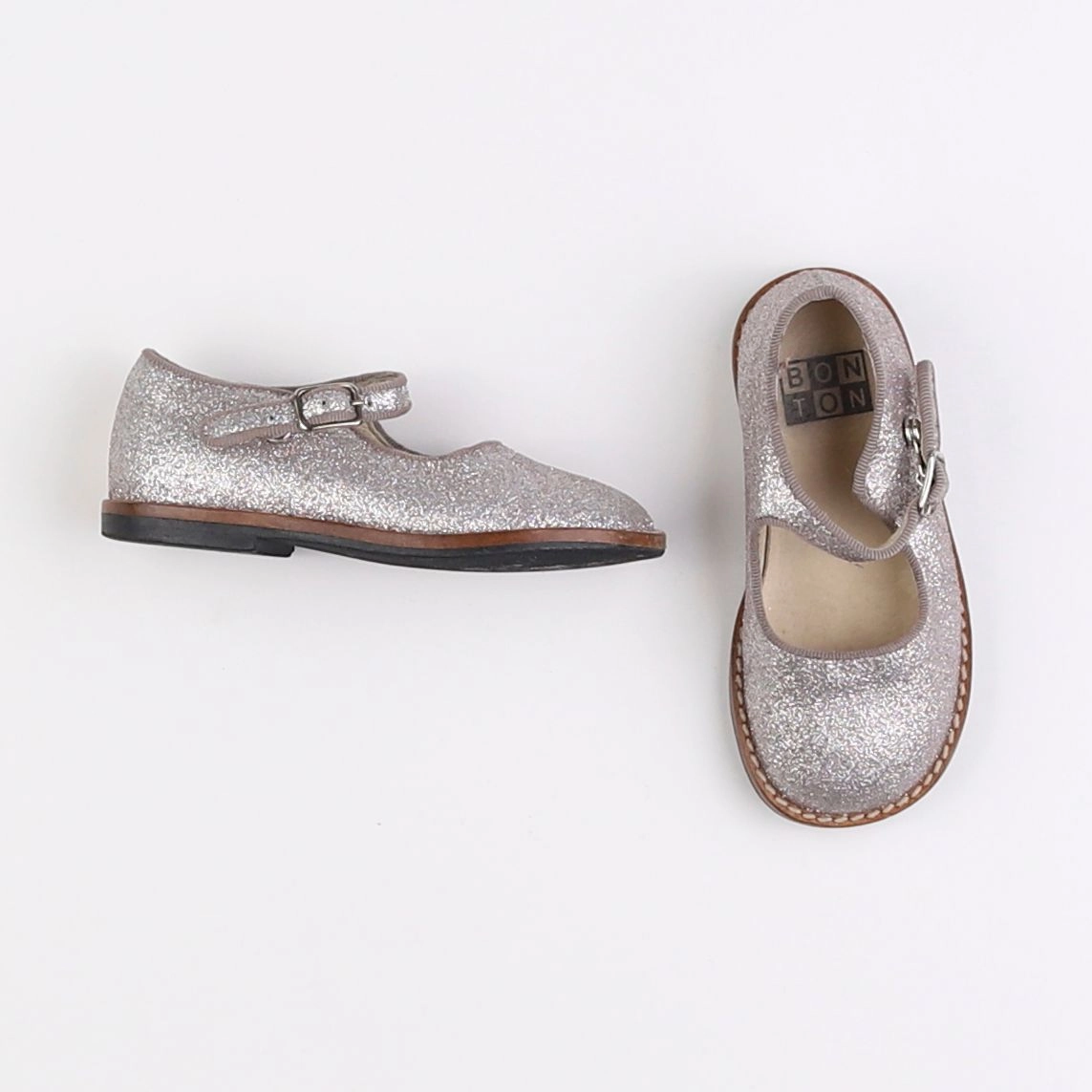 Bonton - ballerines argent - pointure 23