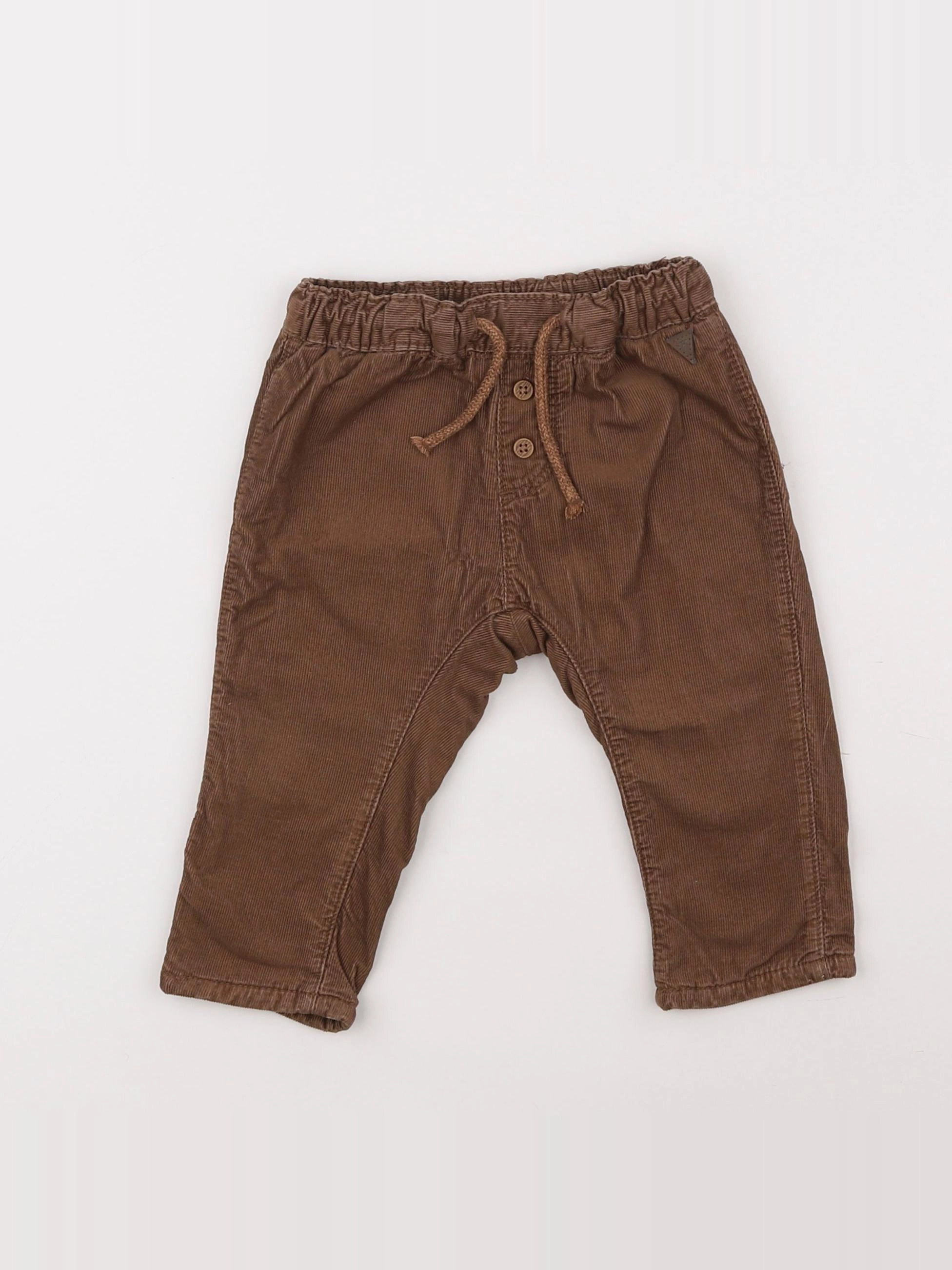 H&M - pantalon marron - 6/9 mois