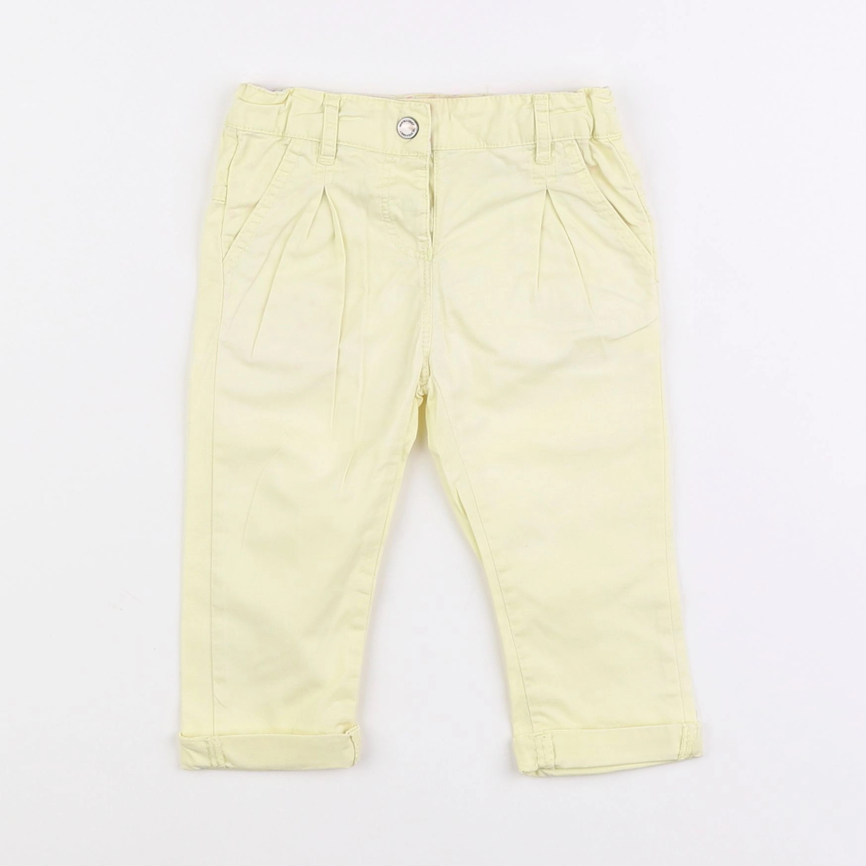 Vertbaudet - pantalon jaune - 9 mois