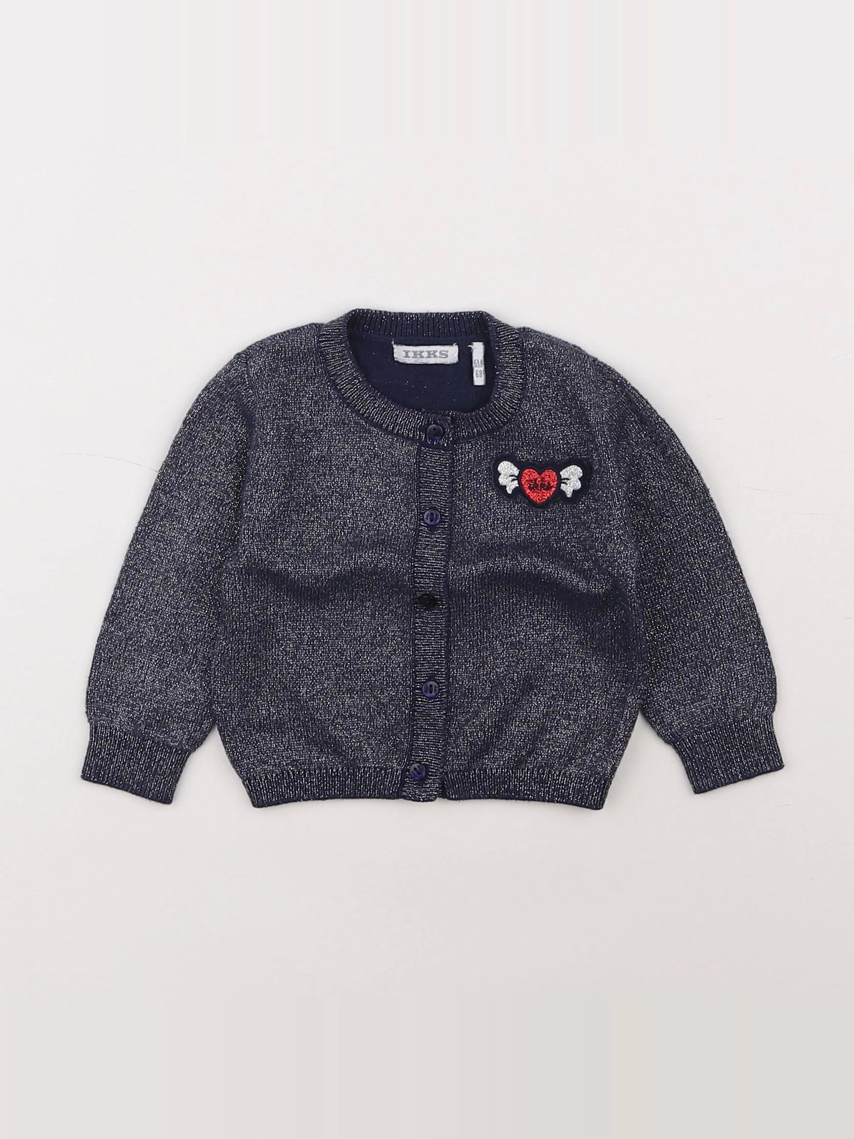 IKKS - gilet bleu - 6 mois