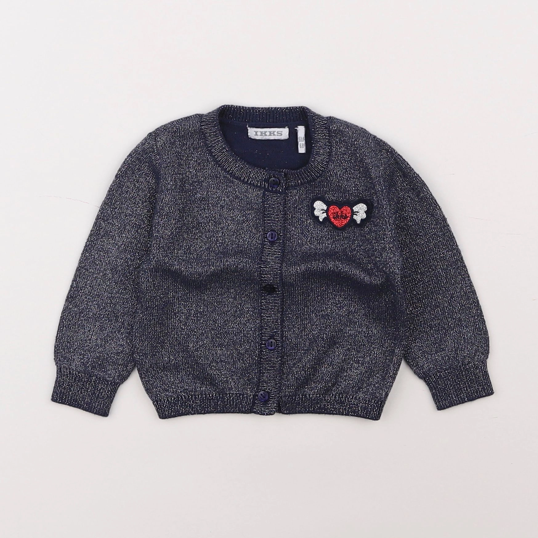 IKKS - gilet bleu - 6 mois