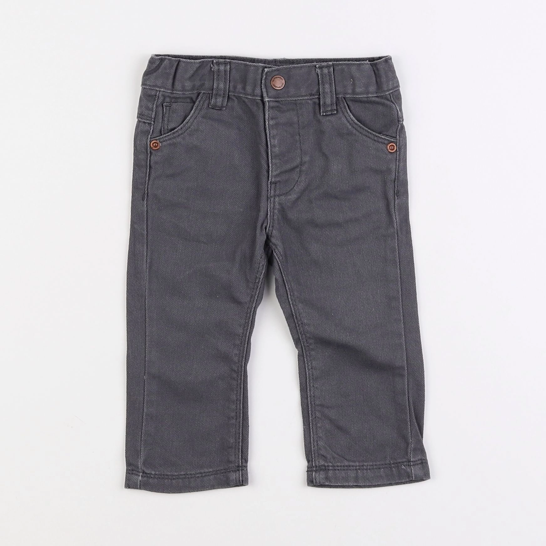 Vertbaudet - jean gris - 6 mois