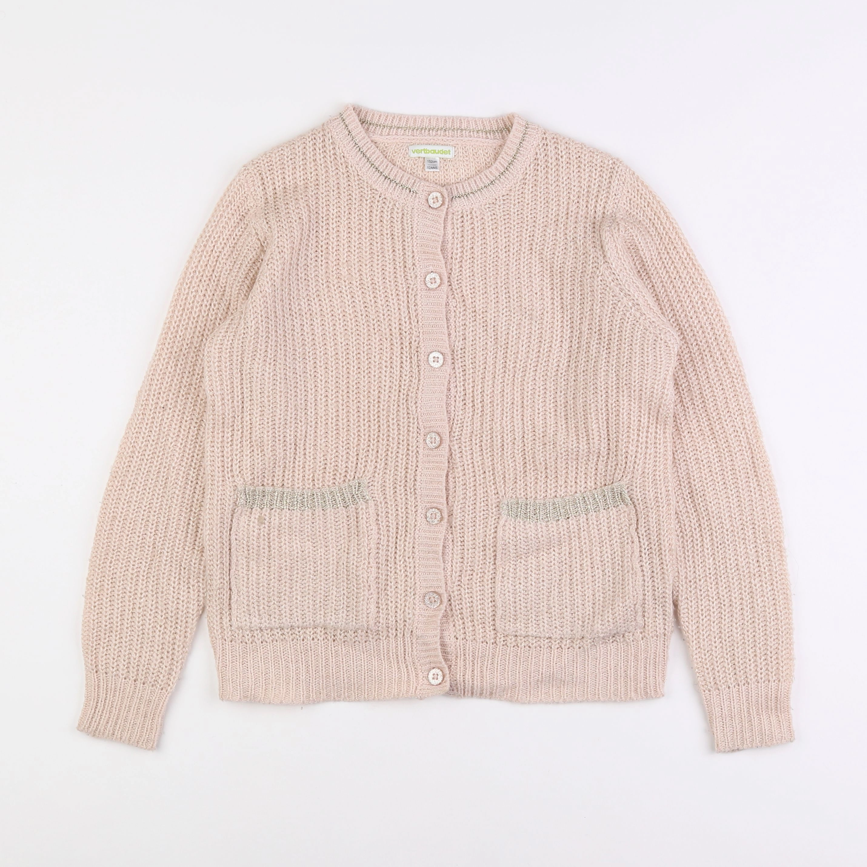Vertbaudet - gilet beige - 12 ans