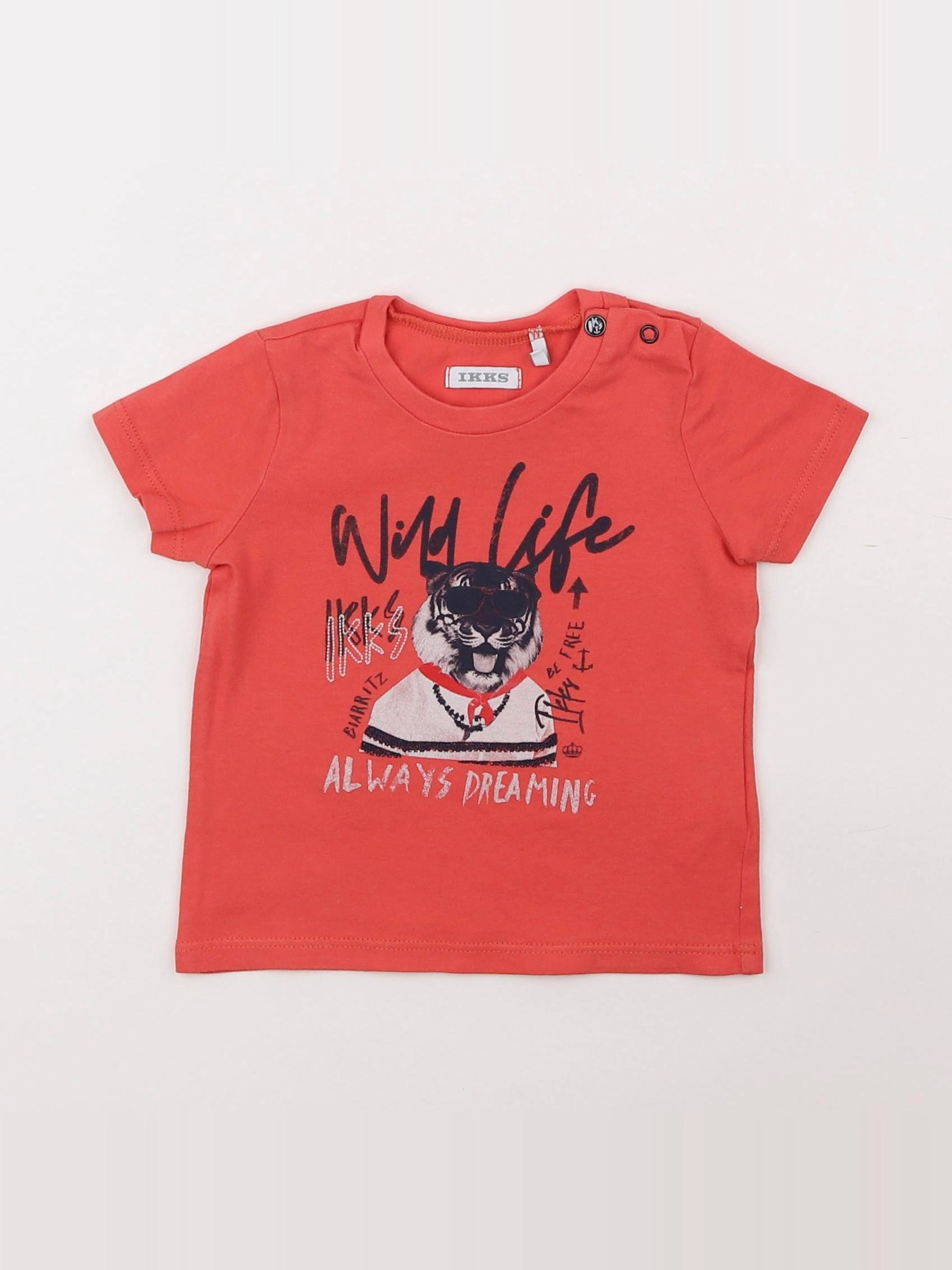 IKKS - tee-shirt rouge - 6 mois