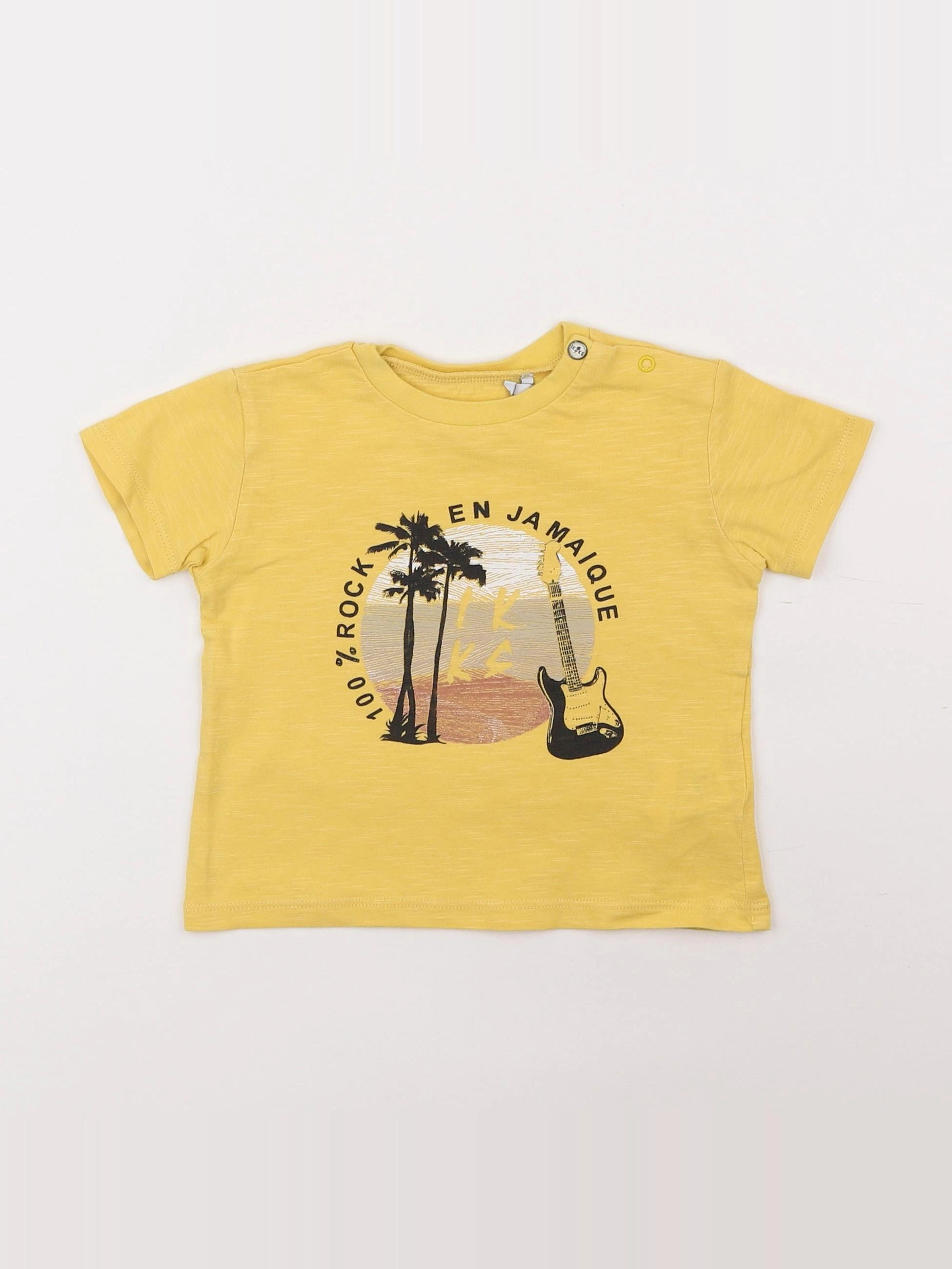 IKKS - tee-shirt jaune - 12 mois