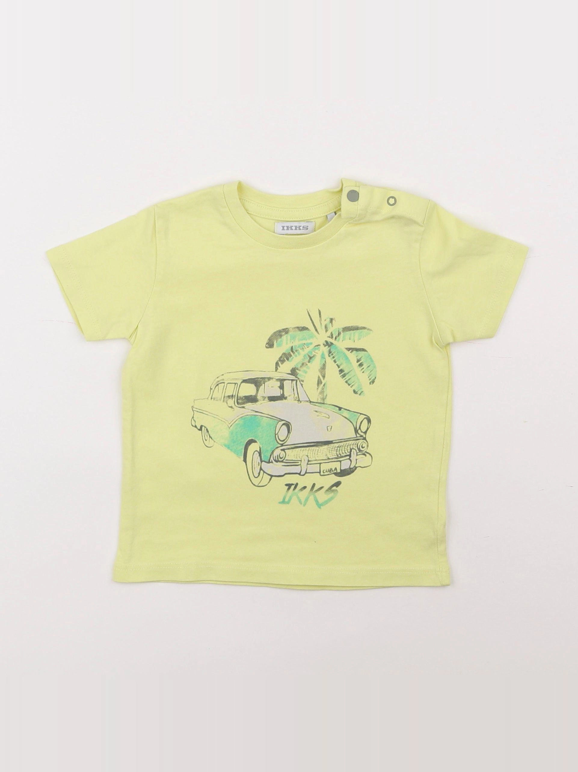IKKS - tee-shirt jaune - 12 mois
