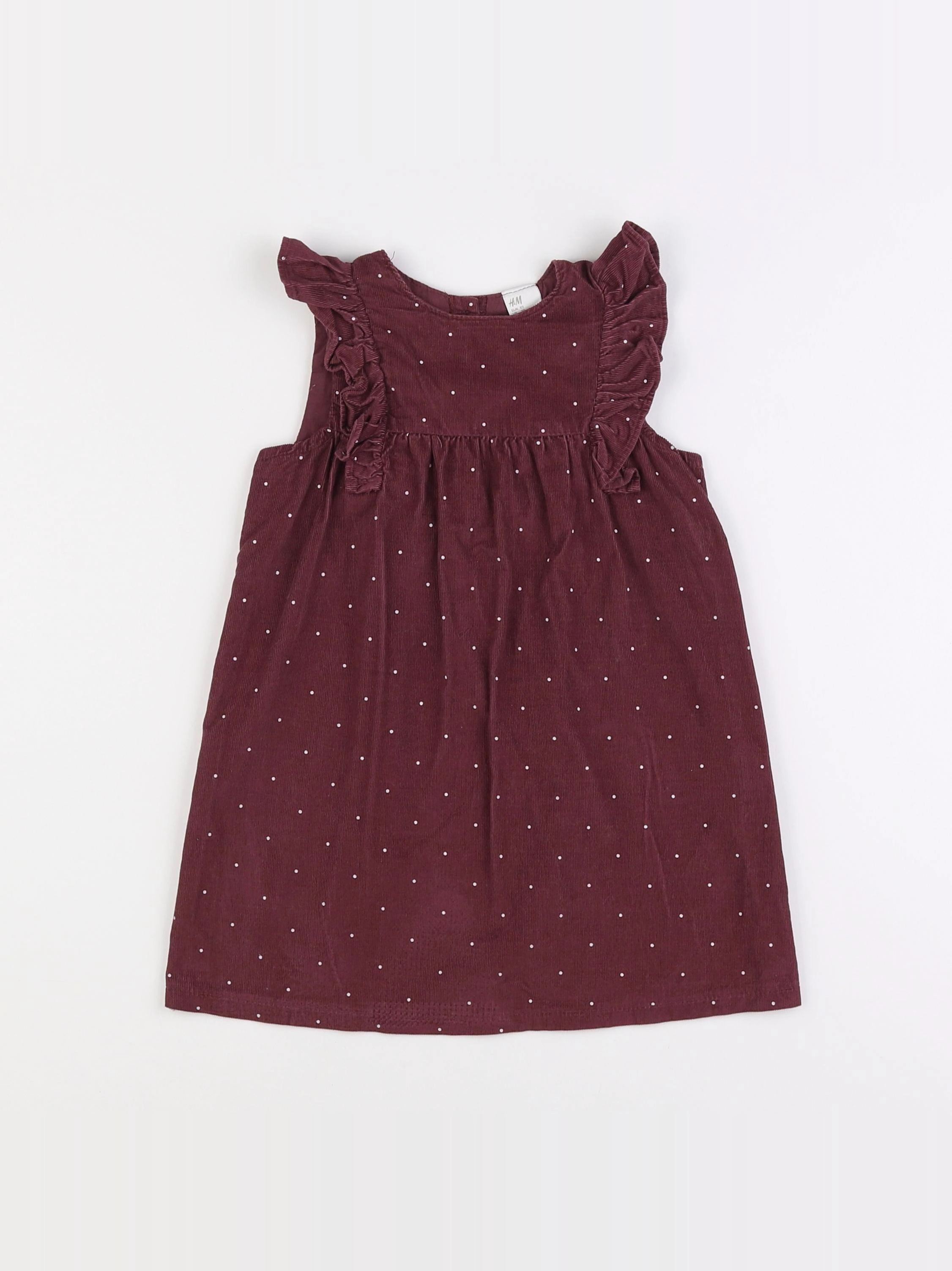 H&M - robe bleu, rouge - 2 ans