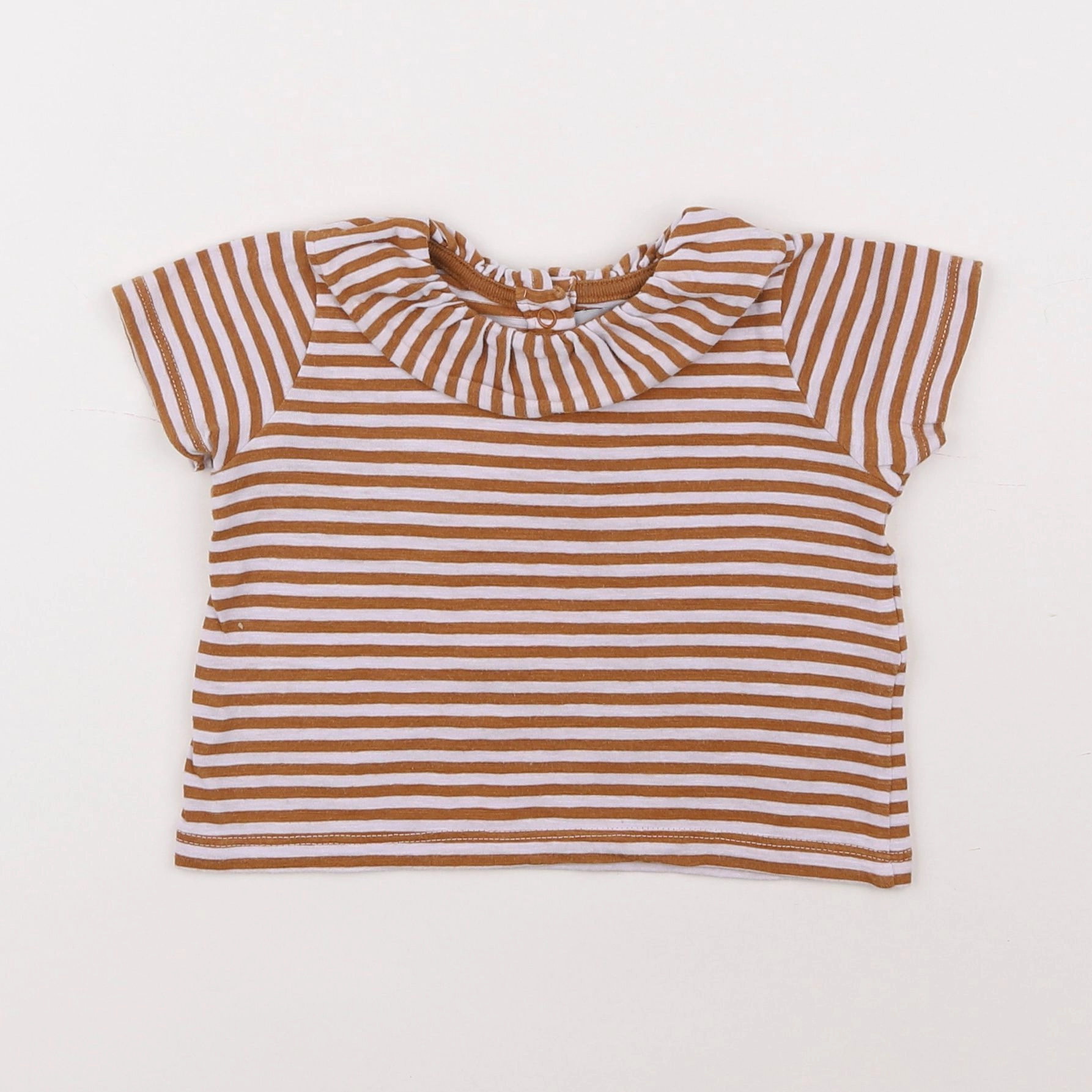 Petit Bateau - tee-shirt marron - 6 mois