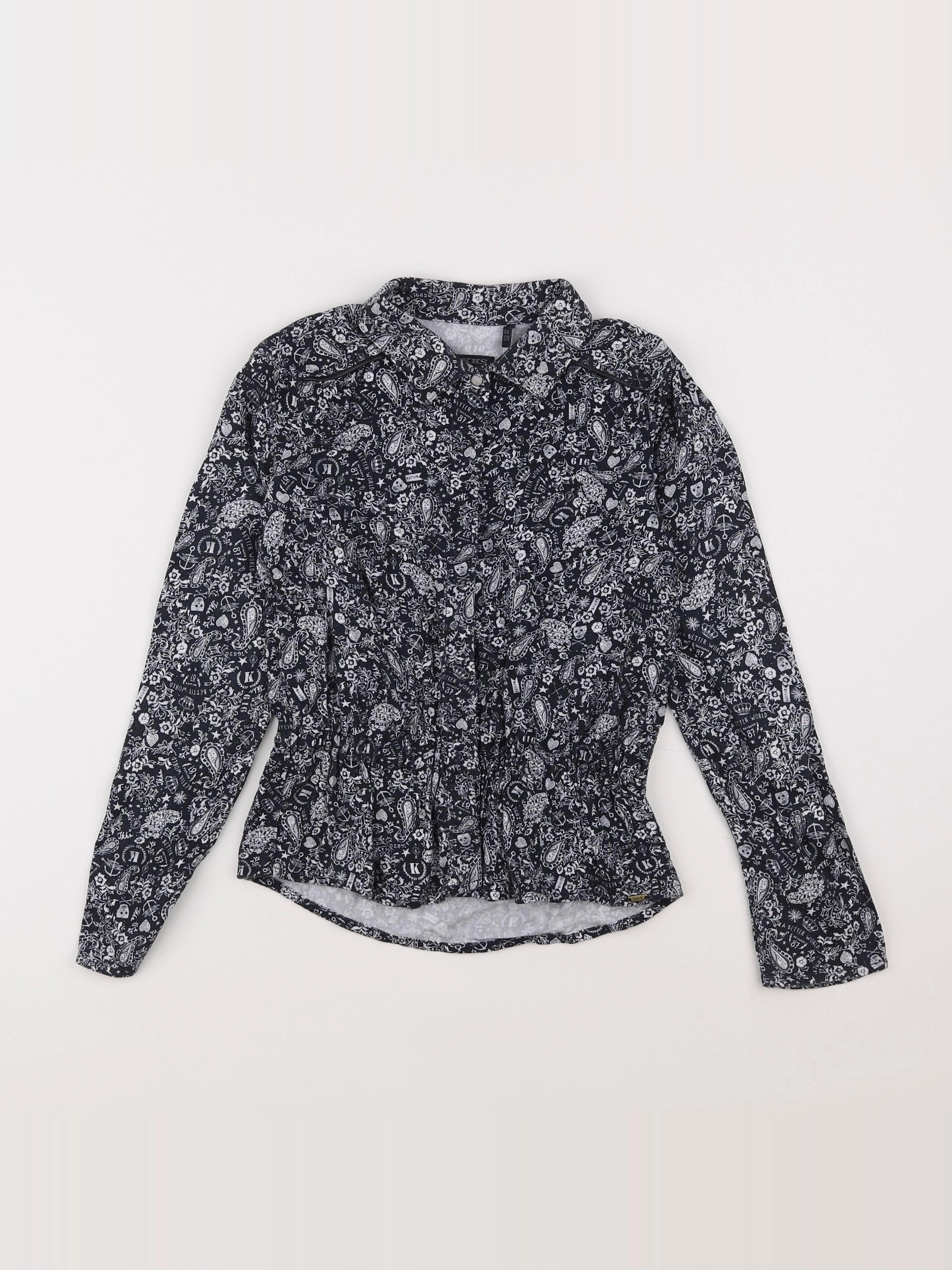 IKKS - blouse noir, blanc - 8 ans