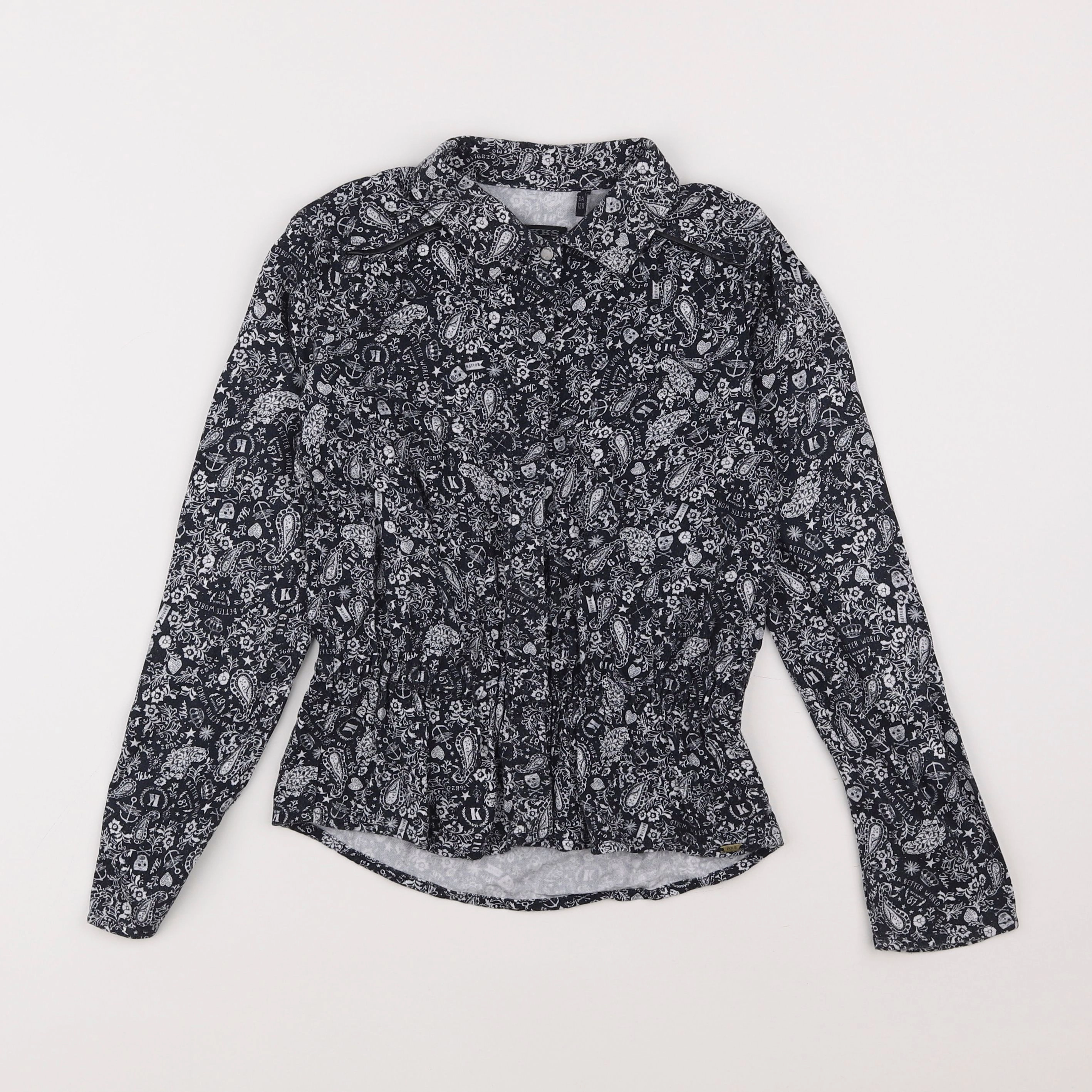 IKKS - blouse noir, blanc - 8 ans
