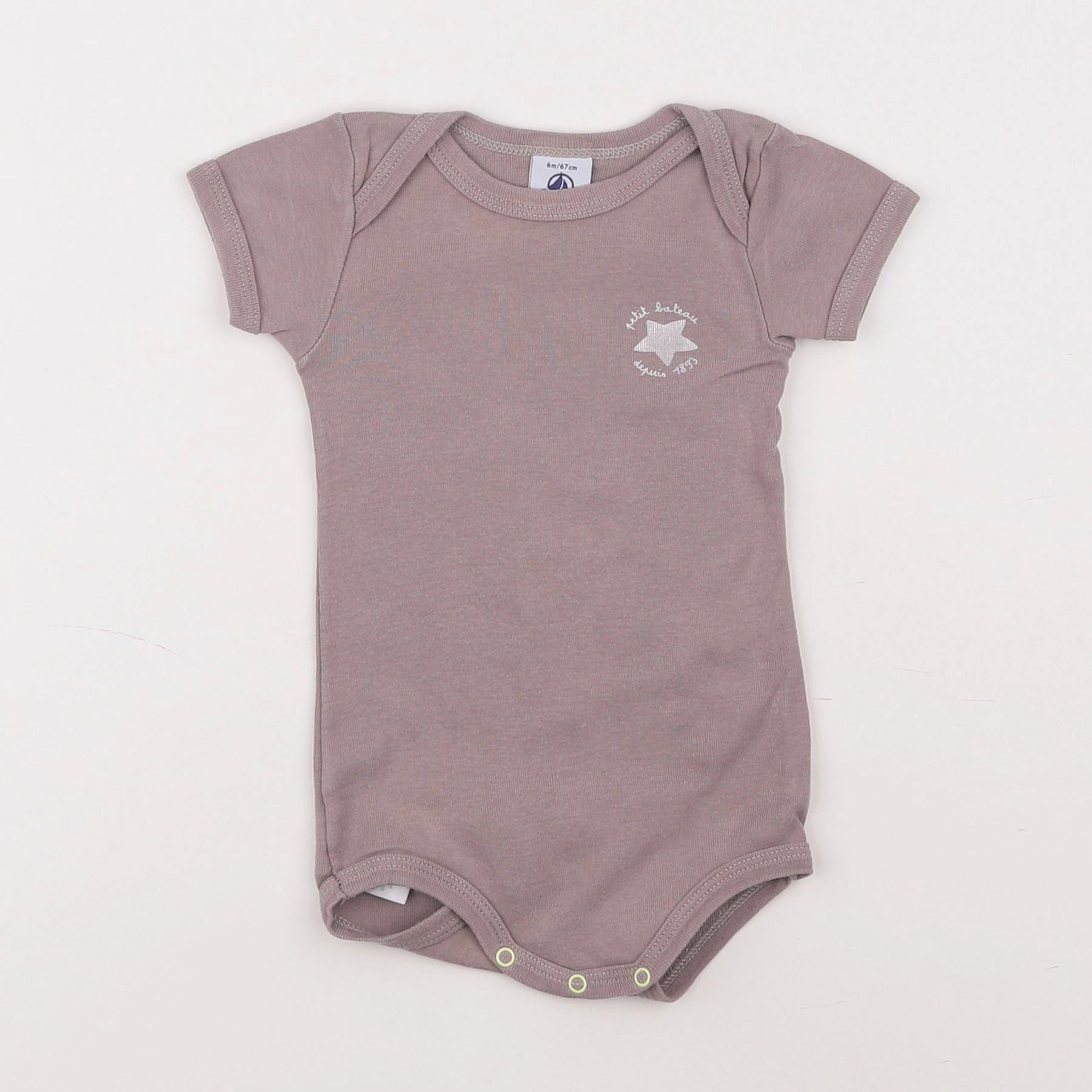 Petit Bateau - body marron - 6 mois