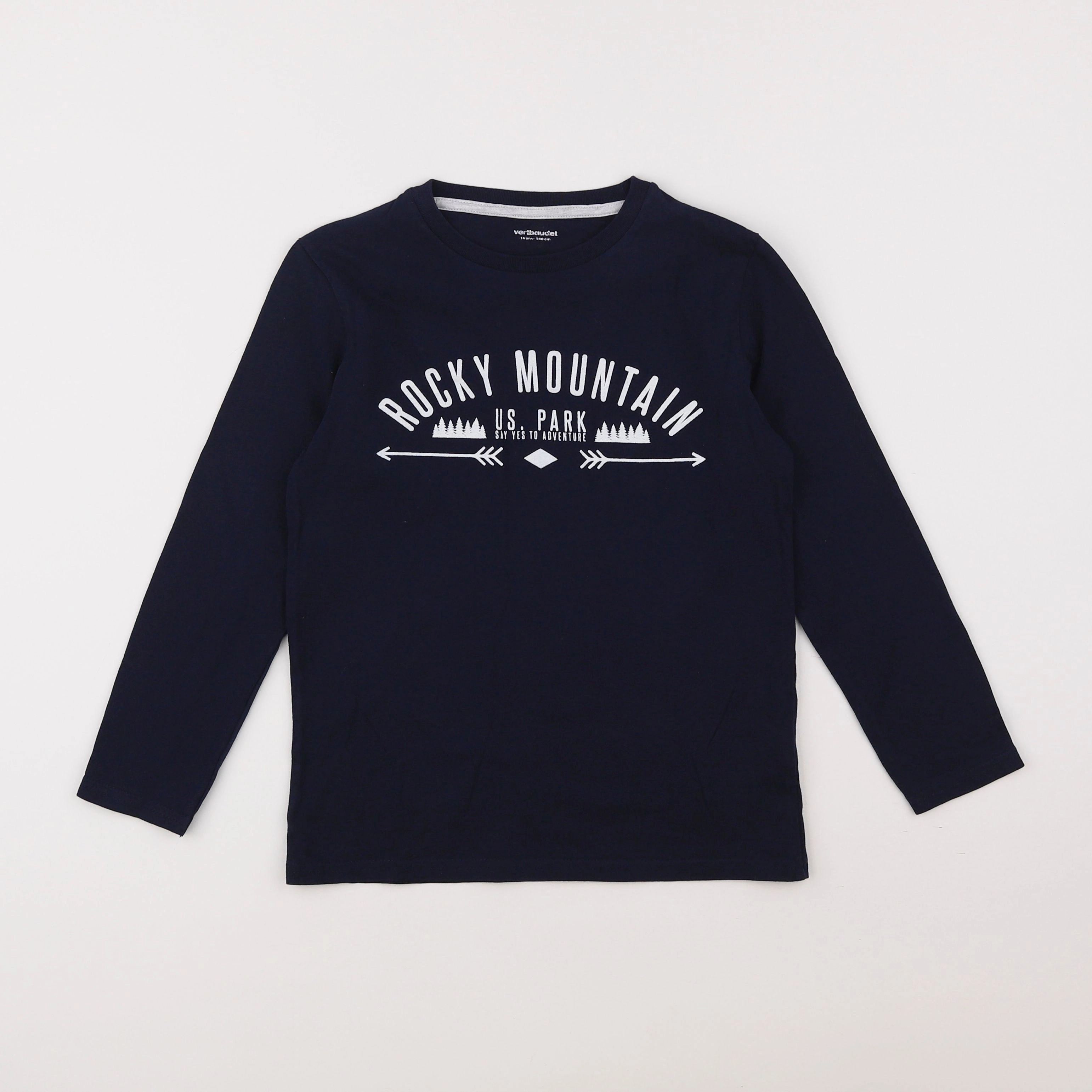 Vertbaudet - tee-shirt bleu - 10 ans