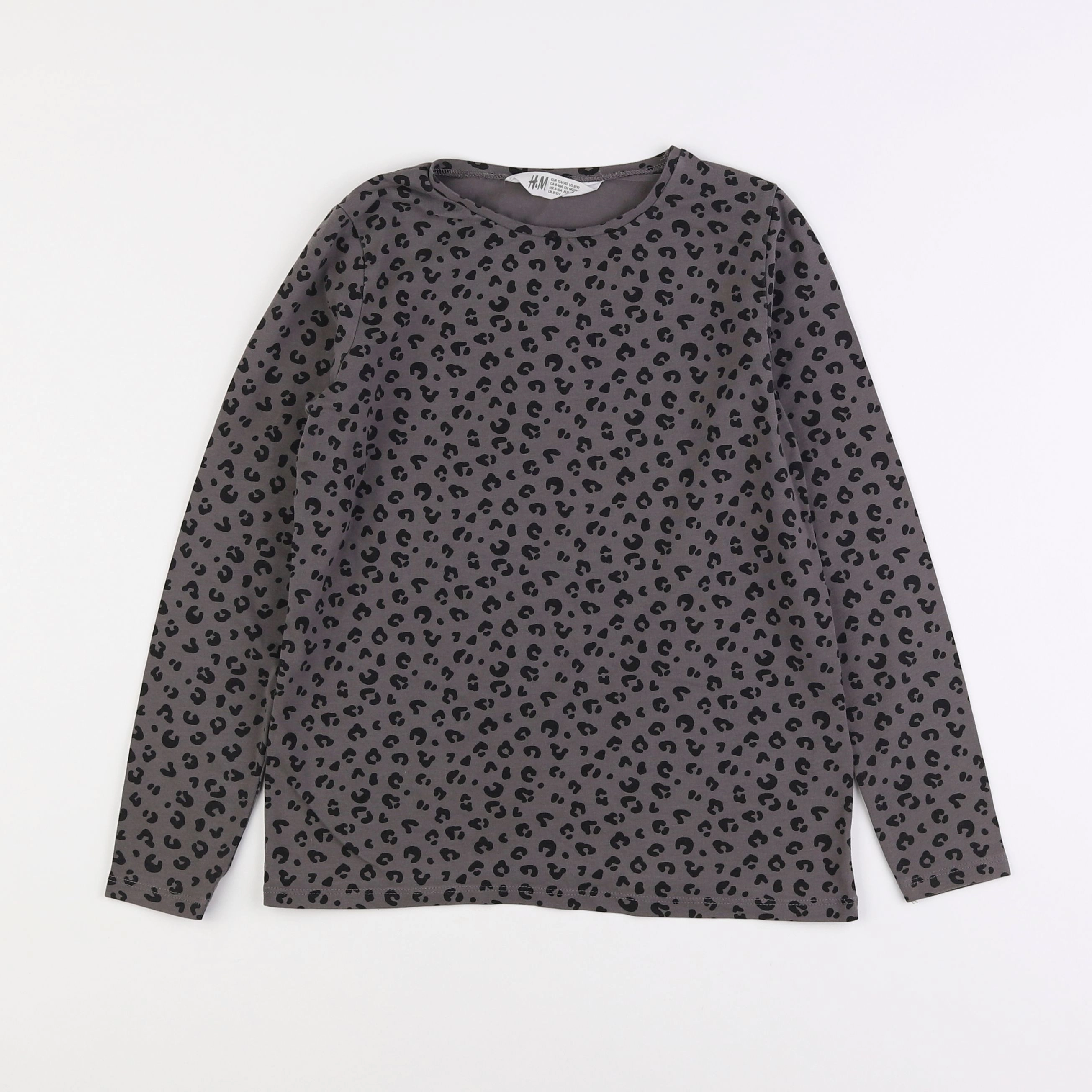 H&M - tee-shirt gris - 8/10 ans